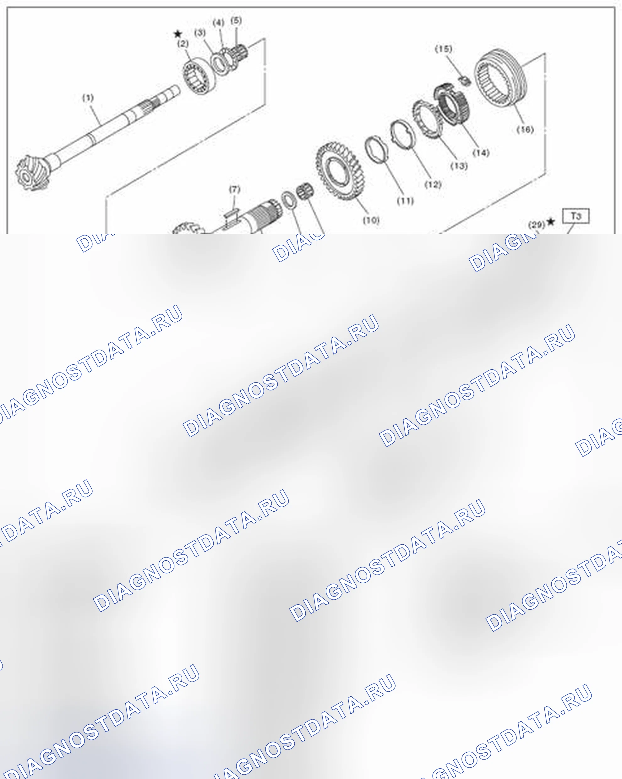 Рис. 21: УЗЕЛ ВЕДУЩЕЙ ШЕСТЕРНИ. Subaru Legacy BM/BR рестайлинг