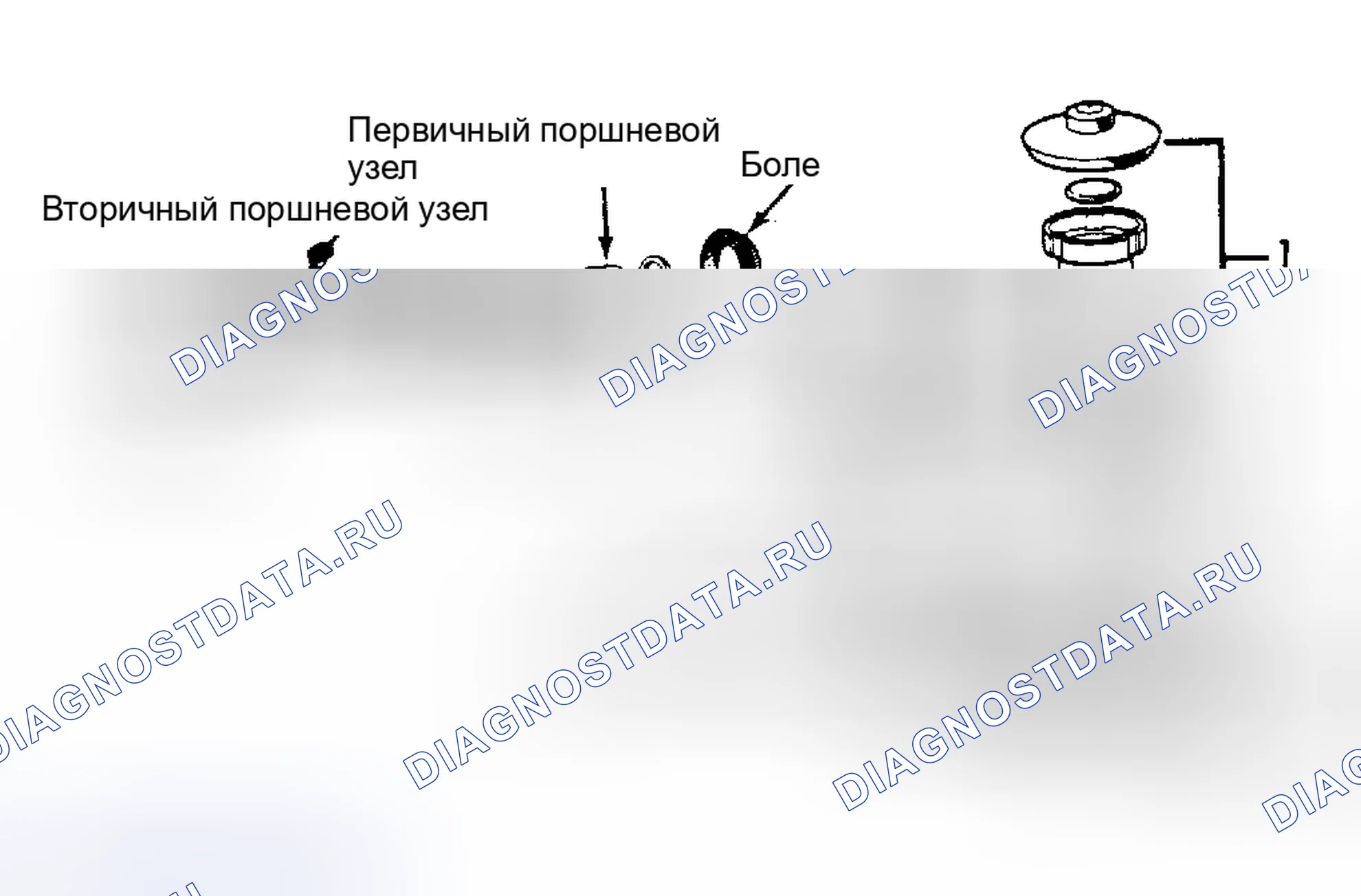 Рис. 16: Покомпонентный вид мастер-цилиндров Camry показан Все модели схожи по конструкции.. Toyota Cressida II