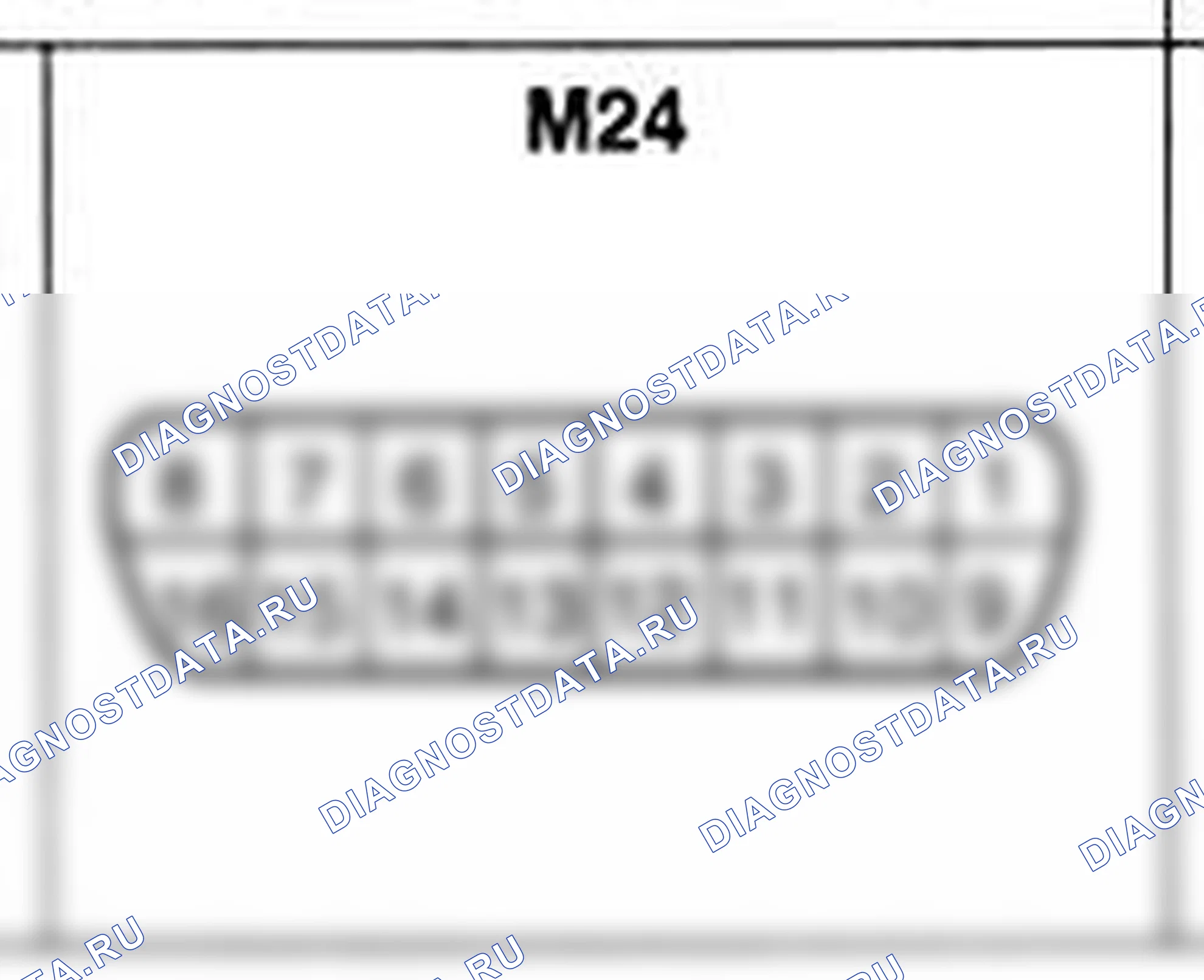 Распиновка разъёма M24 — основного жгута. Hyundai Atos MX