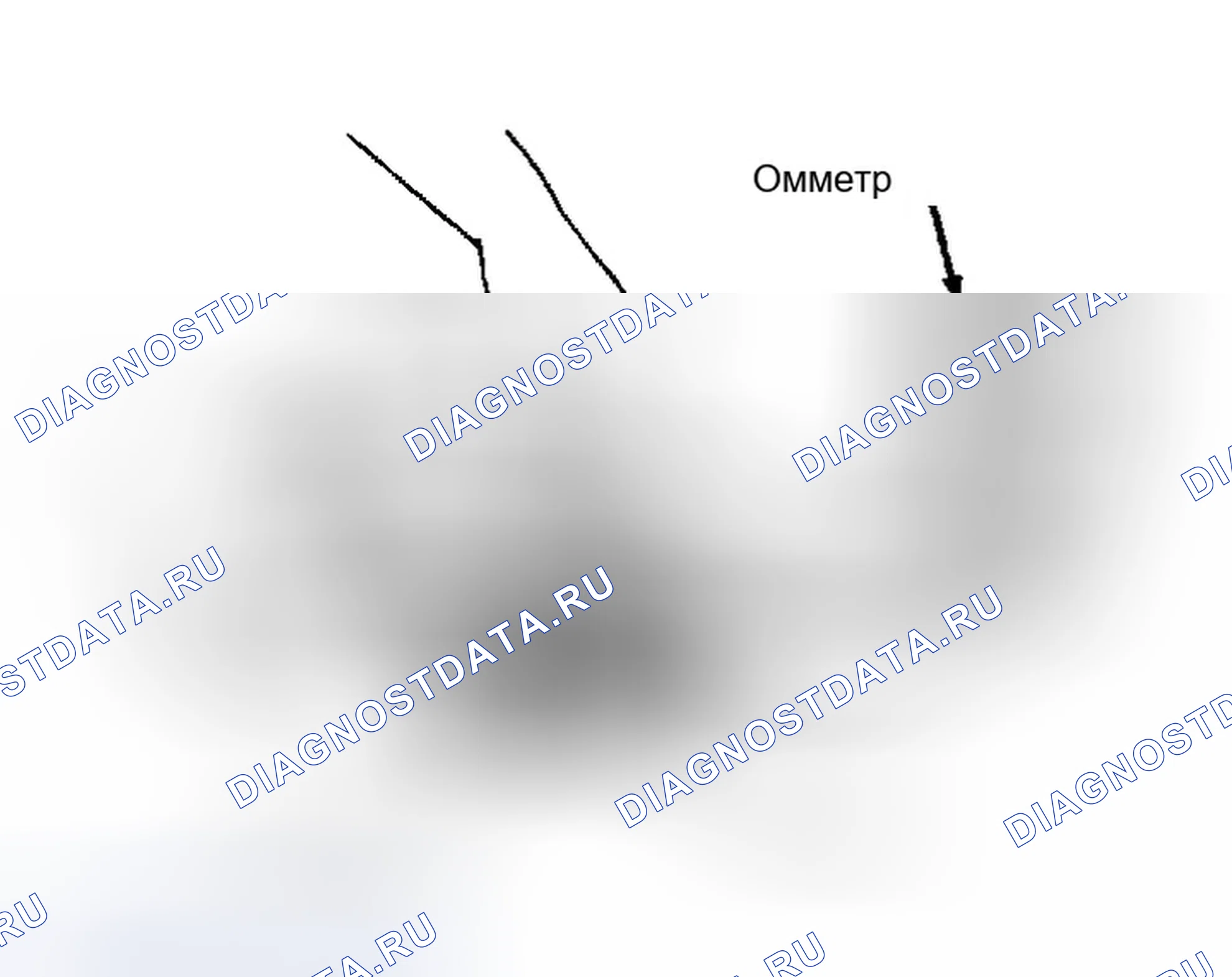Рис. 9: Испытание якоря для заземленной цепи Контактные щупы на сегменте коммутатора и обмотке возбуждения.. Ford Ranger 