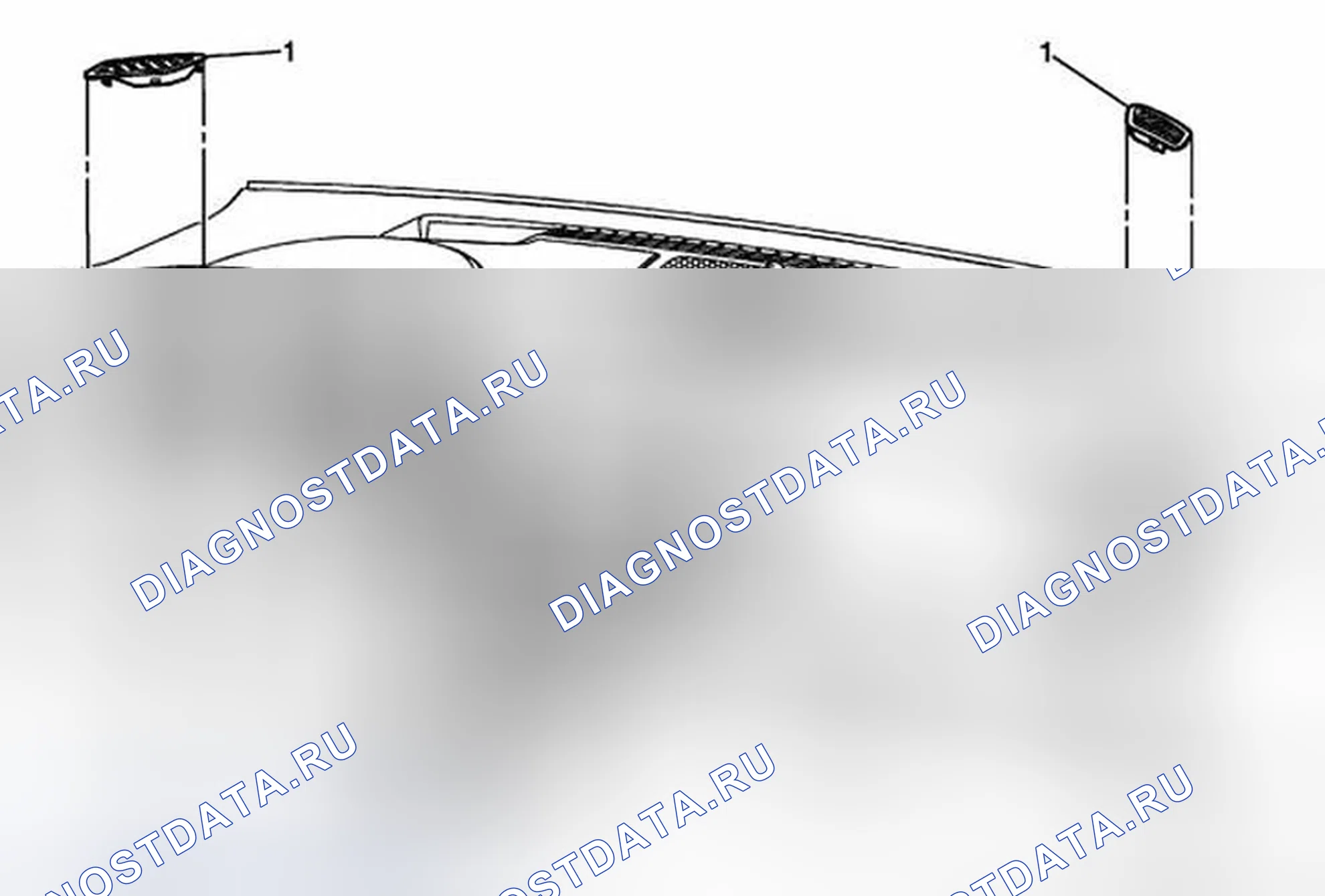 Рис. 18: Замена решетки внешнего воздуховыпускного отверстия приборной панели. Buick LaCrosse II