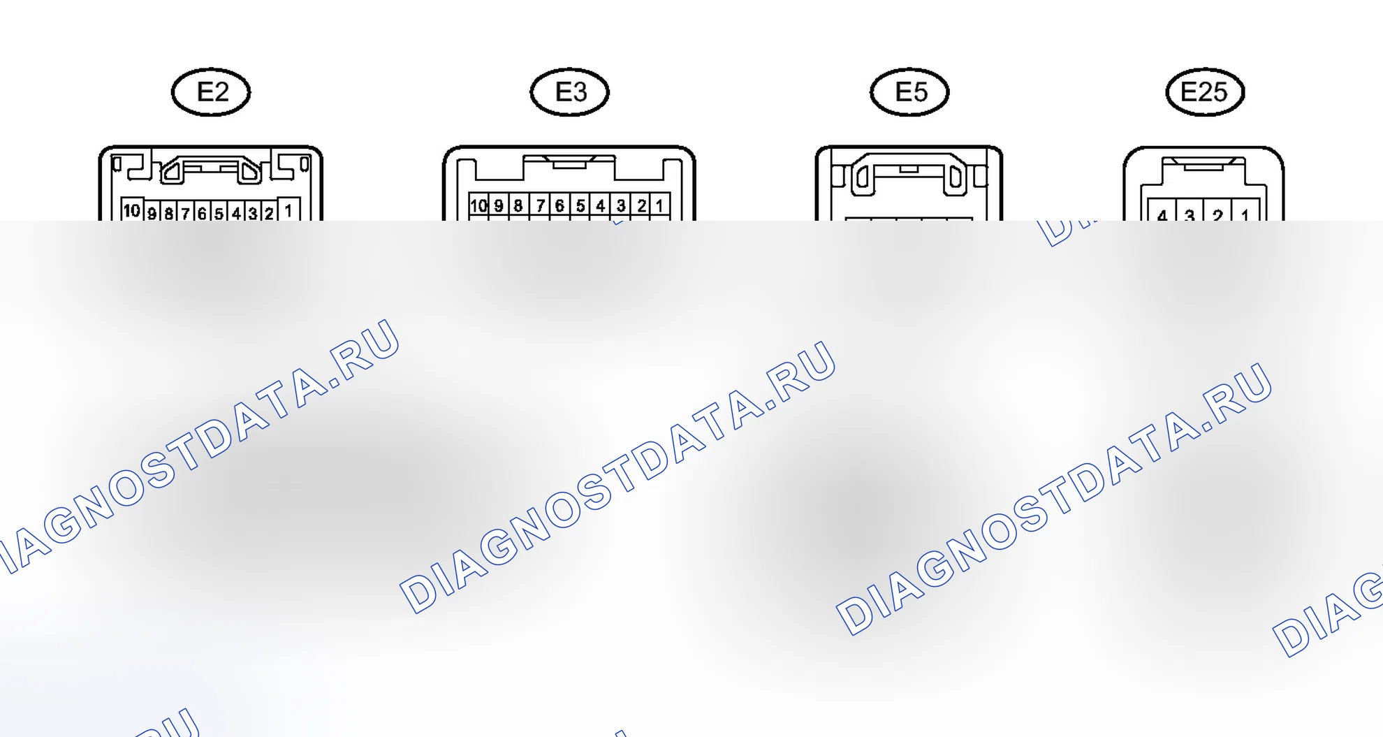 Рис. 43: КЛЕММЫ ЭБУ. Toyota Highlander II рестайлинг