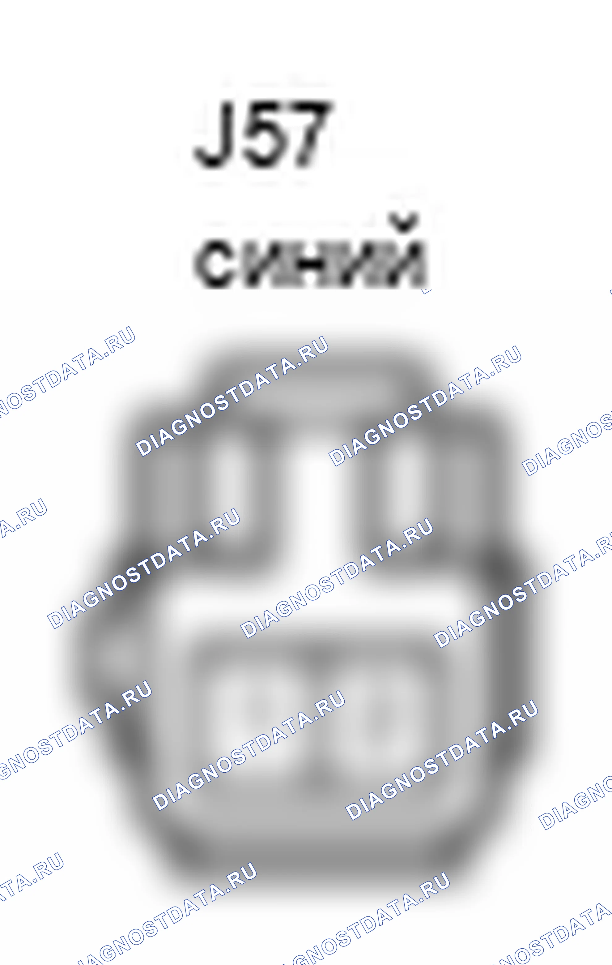 Рис. 307: Вид с торца соединительного устройства (J57) для отмены открывания двери багажного отделения. Lexus IS F I
