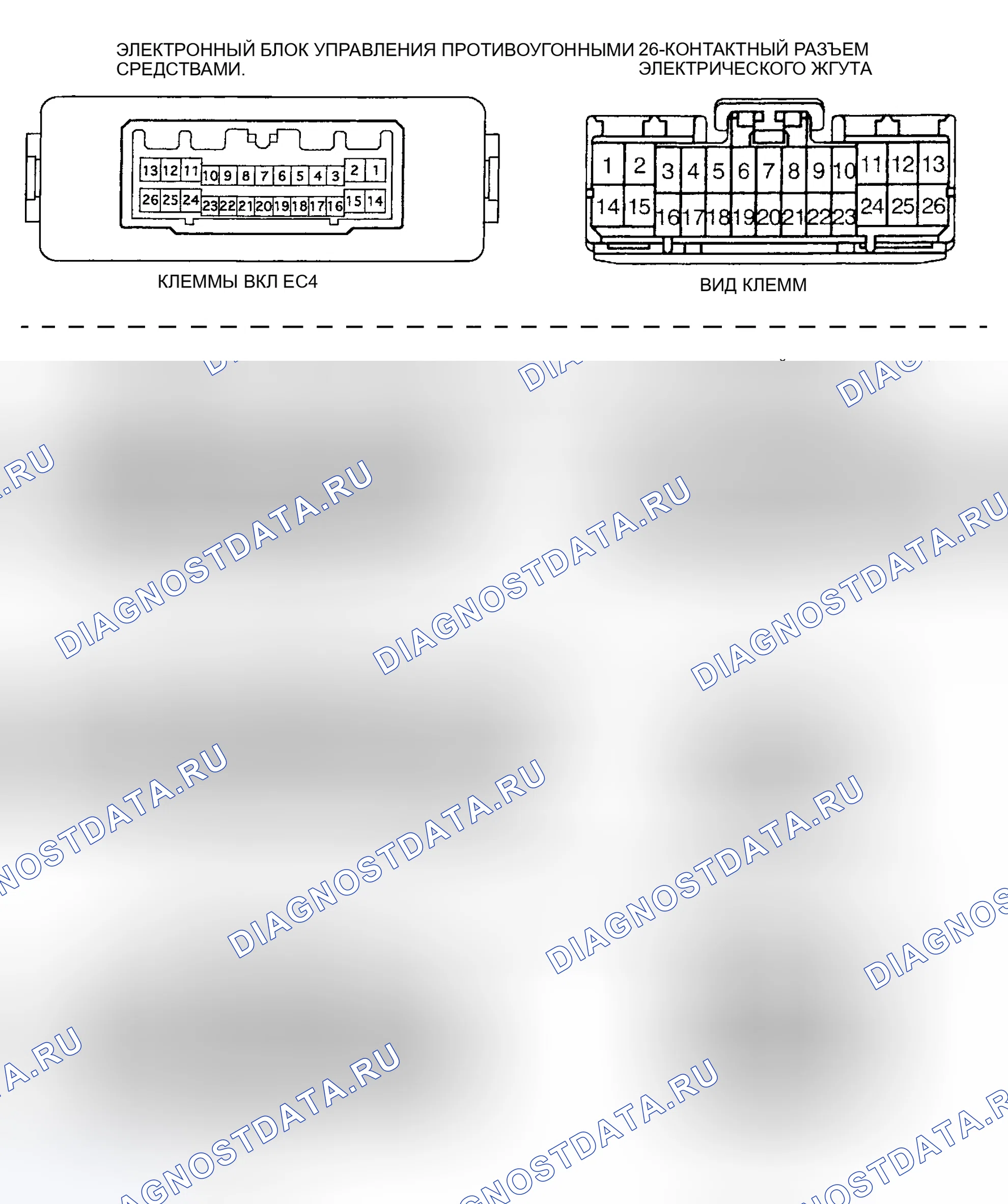 Рис. 44: ИДЕНТИФИКАЦИЯ РАЗЪЕМА. Toyota Camry XV30