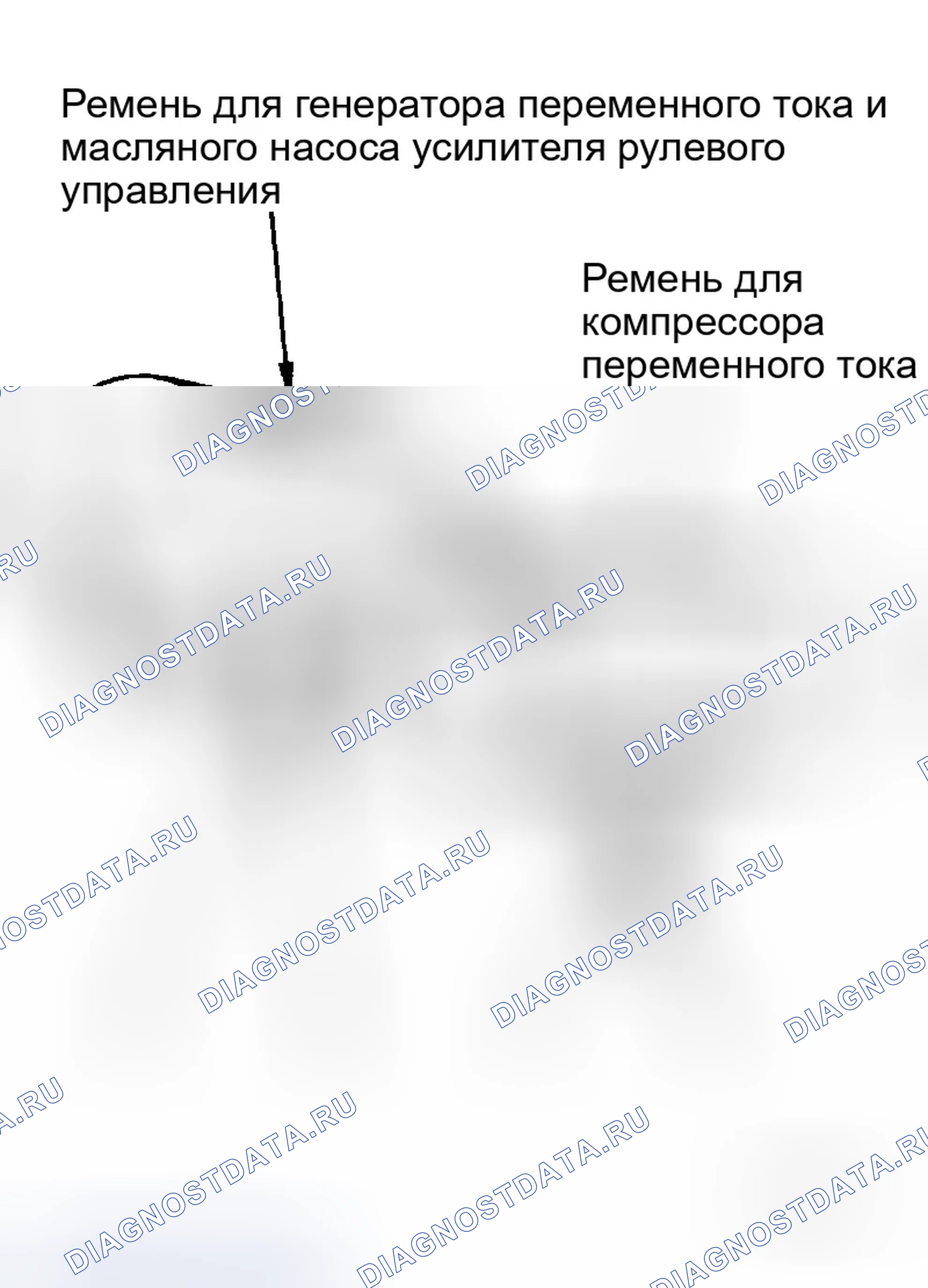 Рис. 180: РЕМЕНЬ МАСЛЯНОГО НАСОСА ГЕНЕРАТОРА ПЕРЕМЕННОГО ТОКА И ГИДРОУСИЛИТЕЛЯ РУЛЯ. Infiniti G35 III