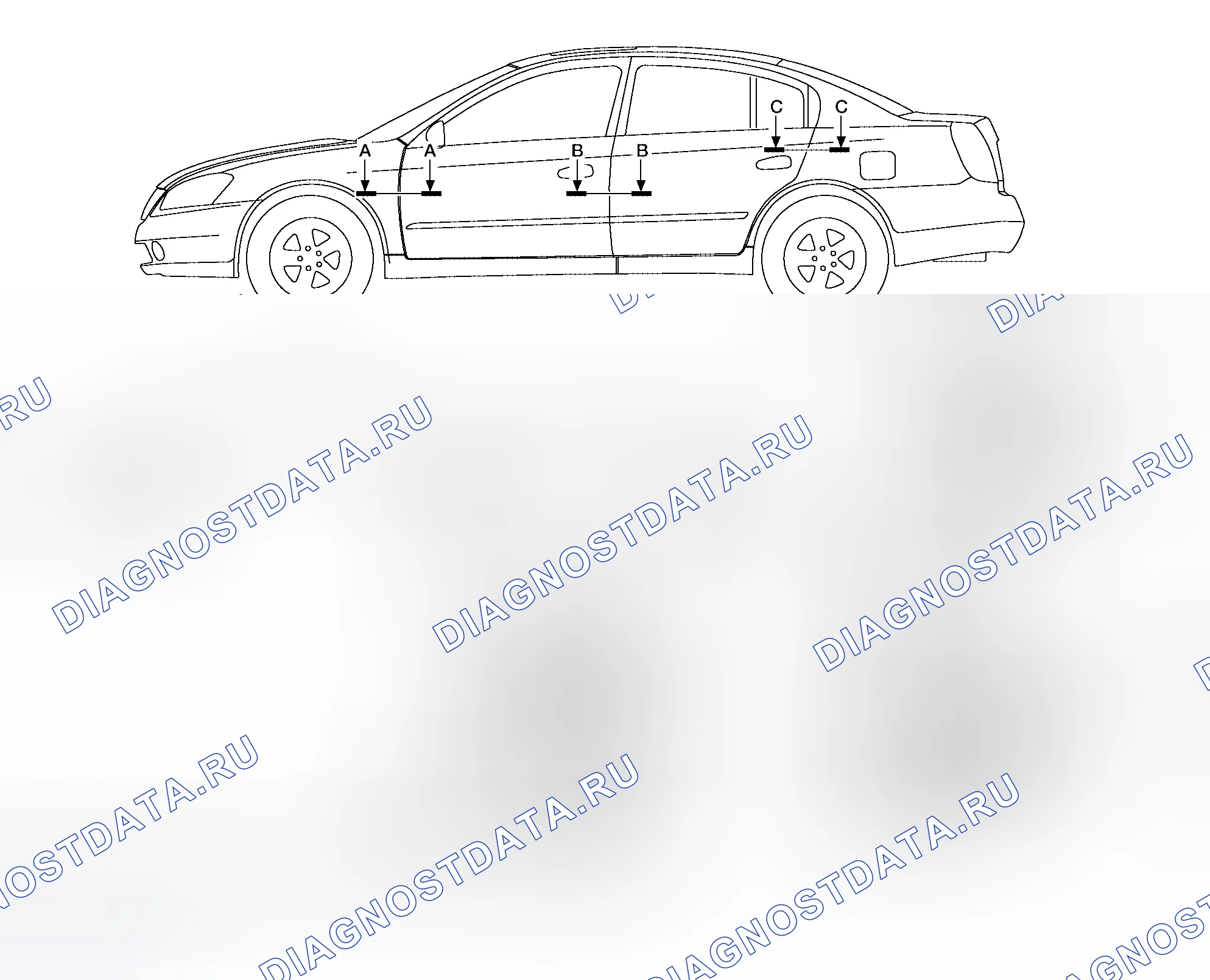 Рис. 239: Регулировка фитинга. Nissan Altima L31 рестайлинг
