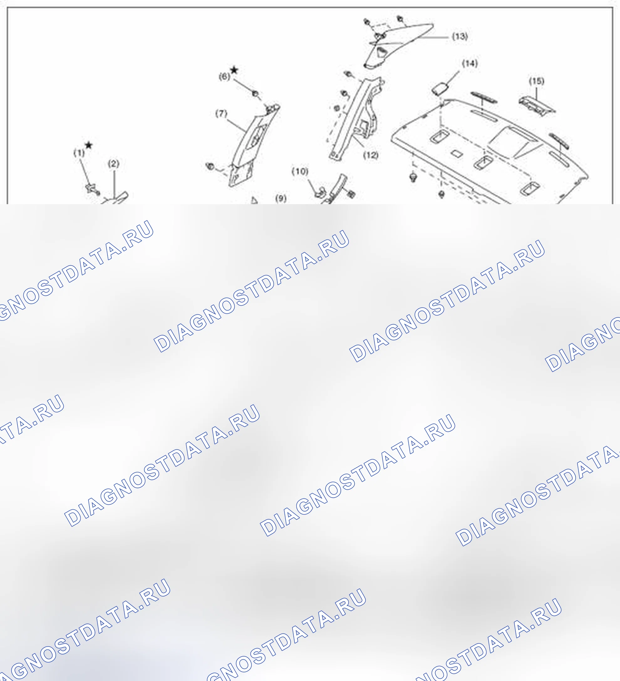 Рис. 37: ВНУТРЕННЯЯ ОТДЕЛКА. Subaru Outback BR рестайлинг