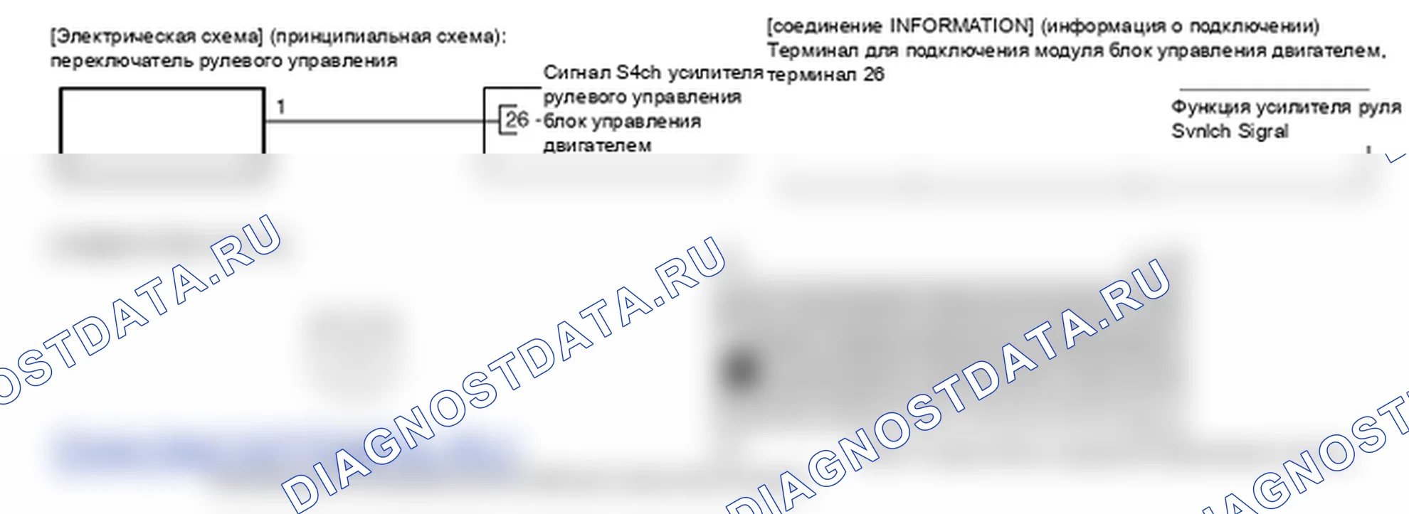 Фрагмент электросхемы: P0551. Kia Sportage KM