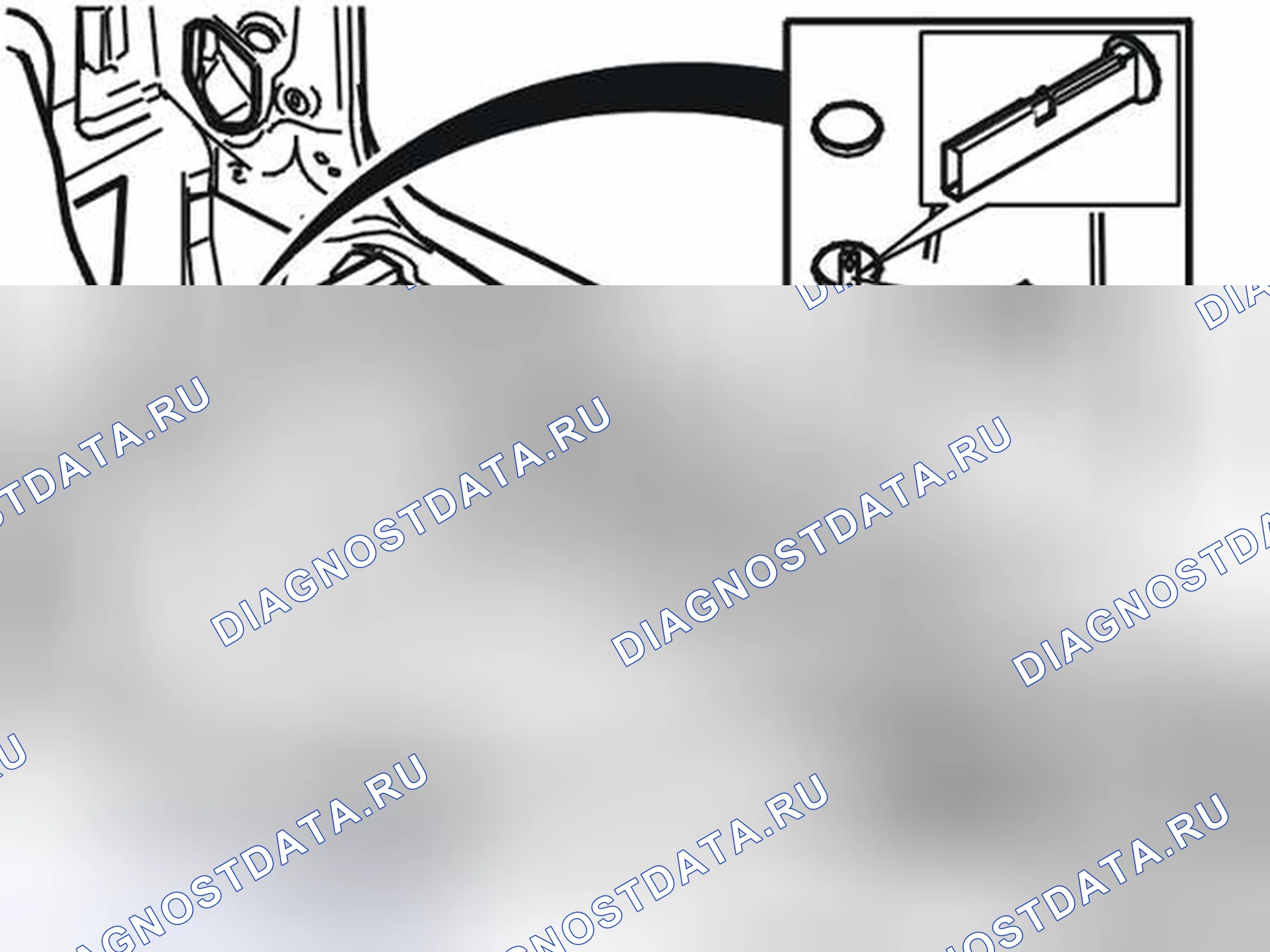 Рис. 48: Снятие заднего бампера антенны. Volvo V70 II рестайлинг