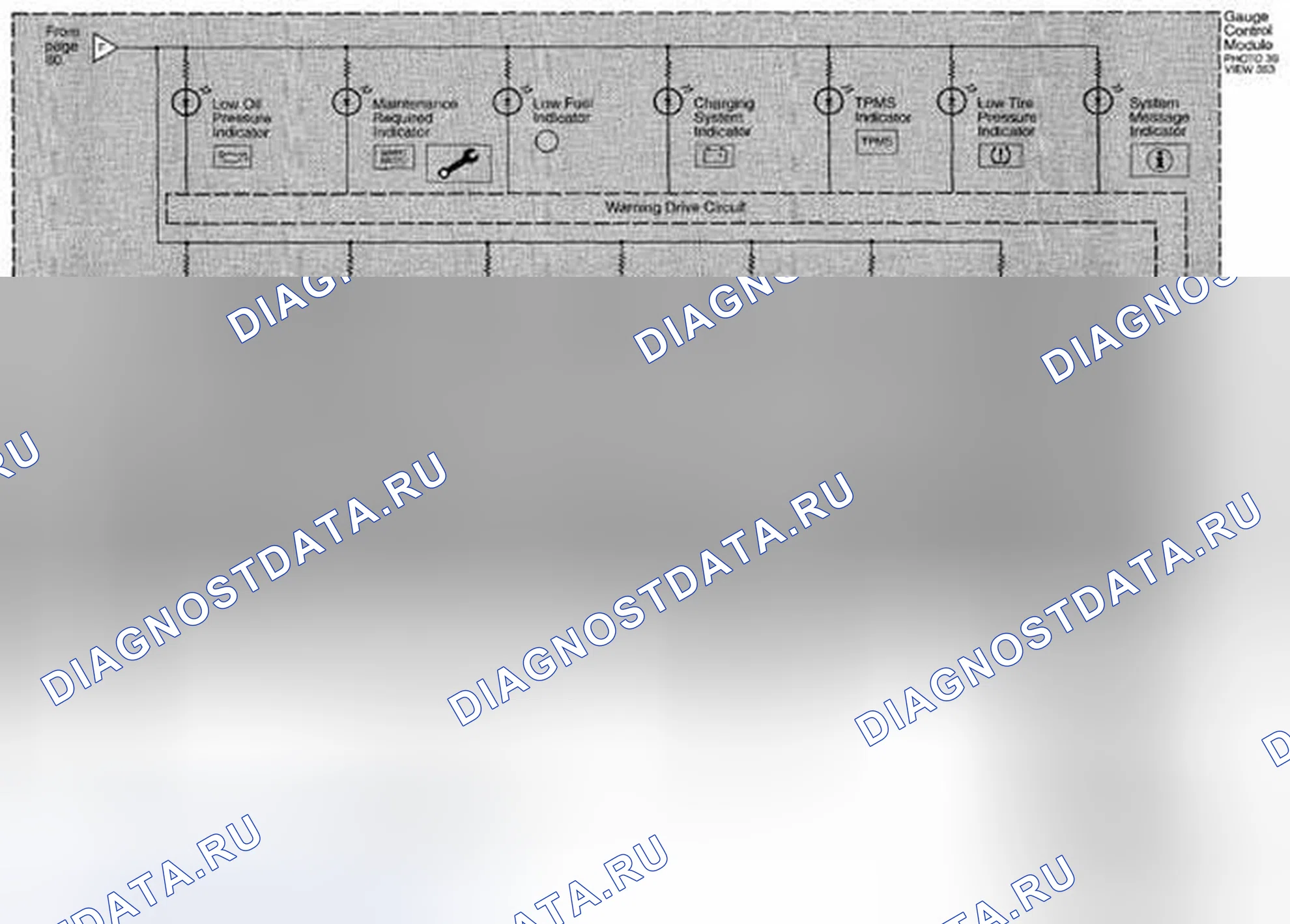 Рис. 302: Принципиальная схема измерительных приборов и индикаторов (стр. 80-6). Honda Pilot II