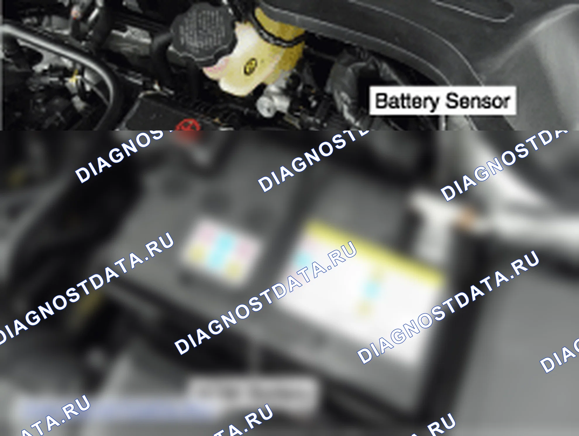 Расположение деталей ISG (остановка и переход на холостом ходу). Hyundai i20 GB