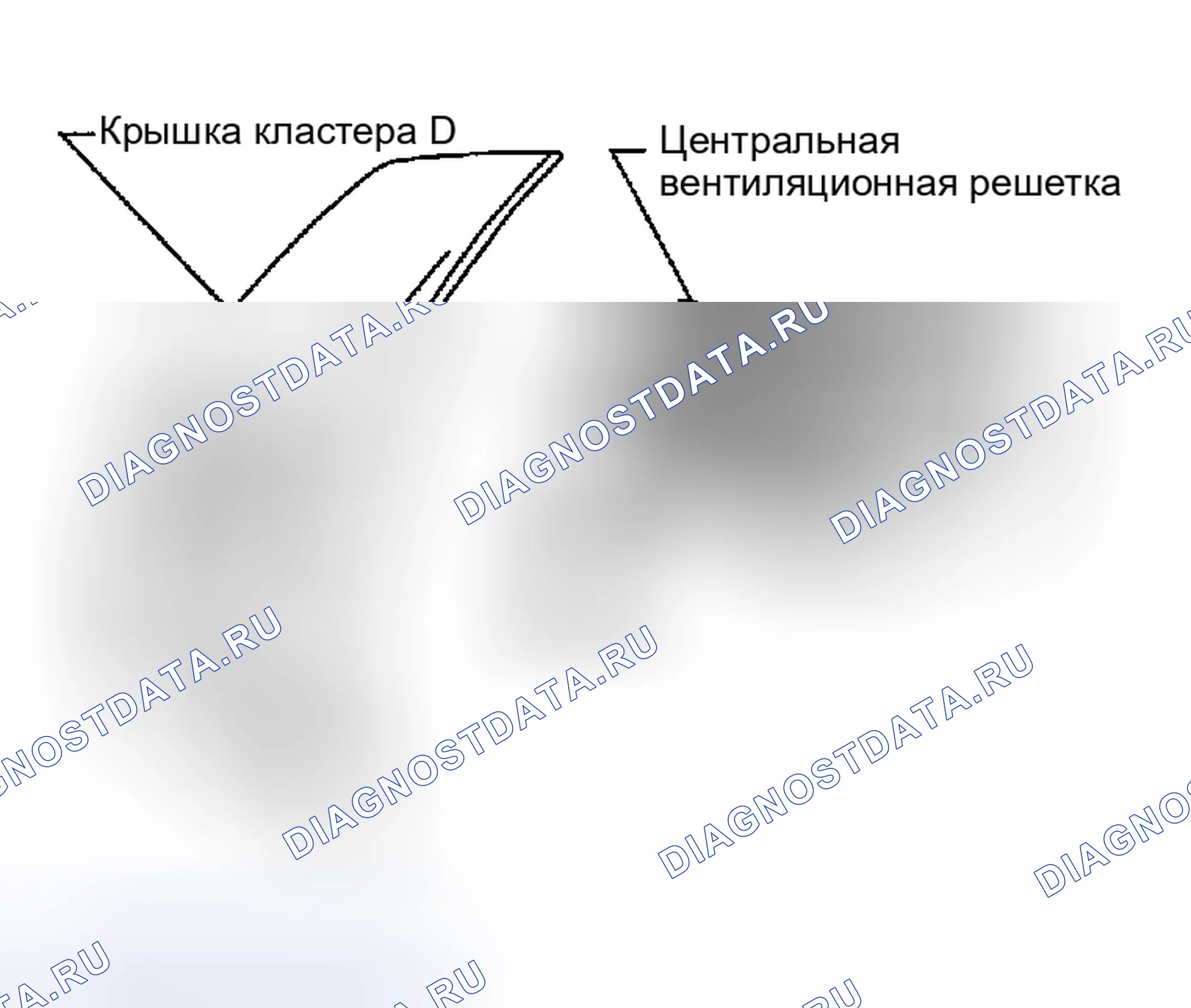 Рис. 96: Центральная вентиляционная решетка. Nissan Altima L31