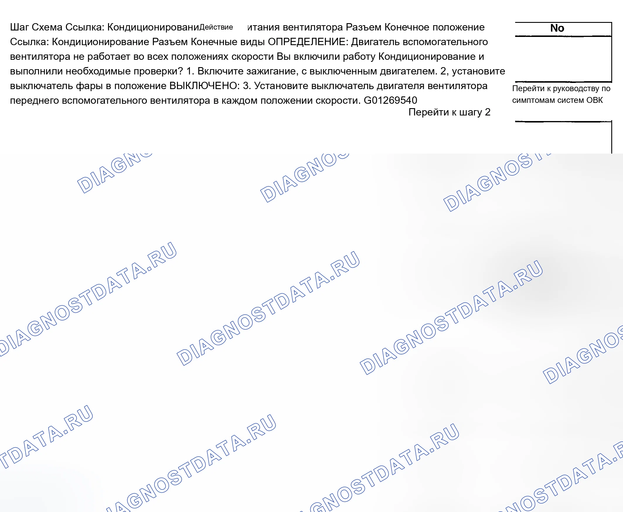 Рис. 259: Неработающий электродвигатель воздуходувки - вспомогательный. Chevrolet Chevy Express H2500 