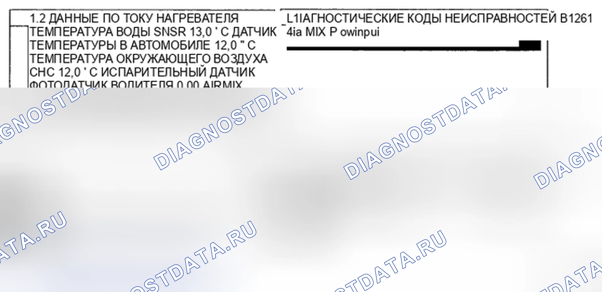 Рис. 45: МОНИТОРИНГ ДАННЫХ SCANTOOL. Kia Sedona II