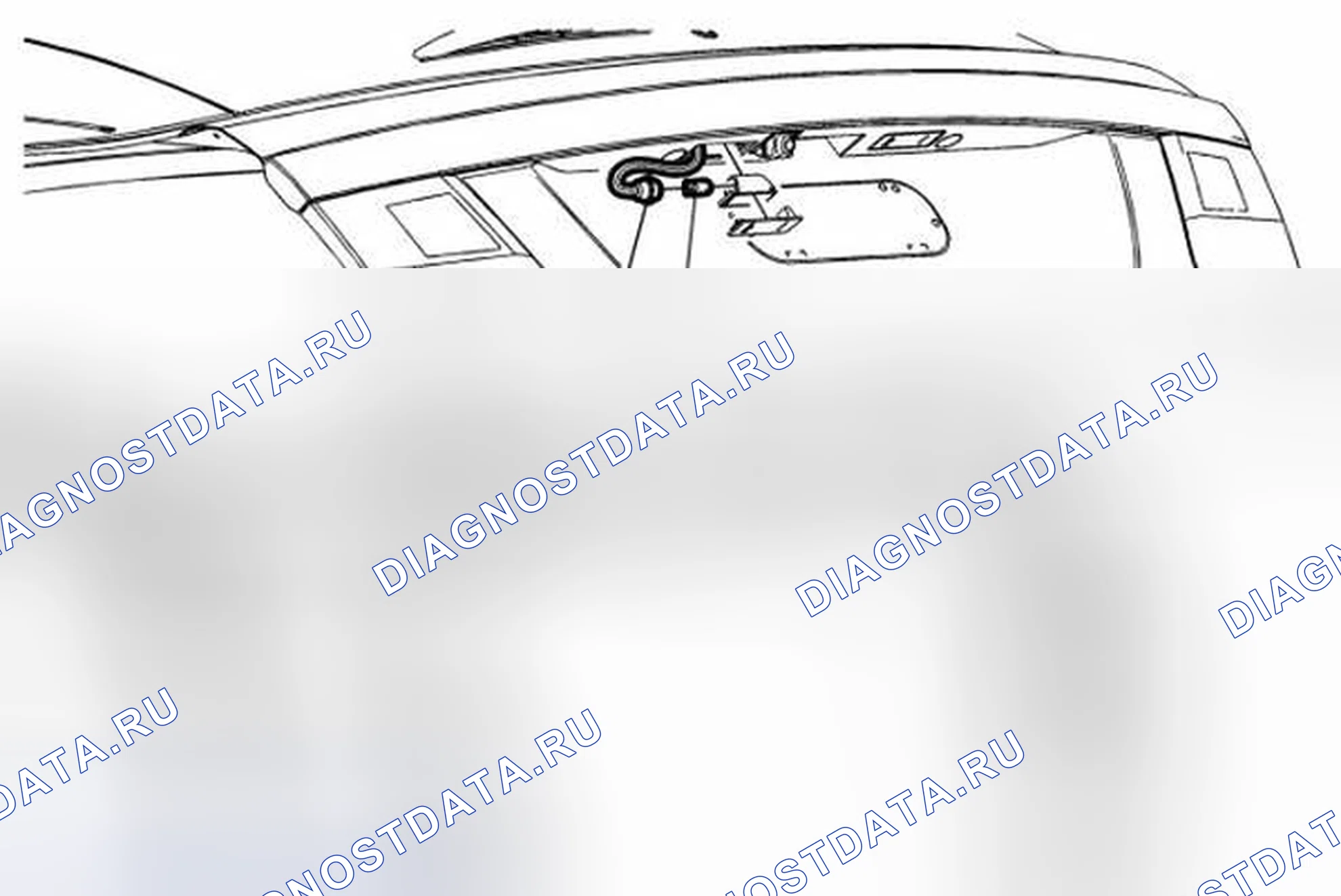 Рис. 41: Замена фонаря заднего номерного знака. Kia Optima I