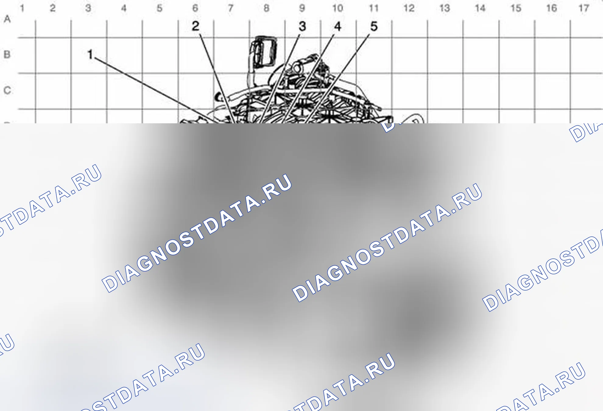 Рис. 2: Прокладка кабелей двигателя - левая передняя часть (Lfw). Chevrolet Equinox II
