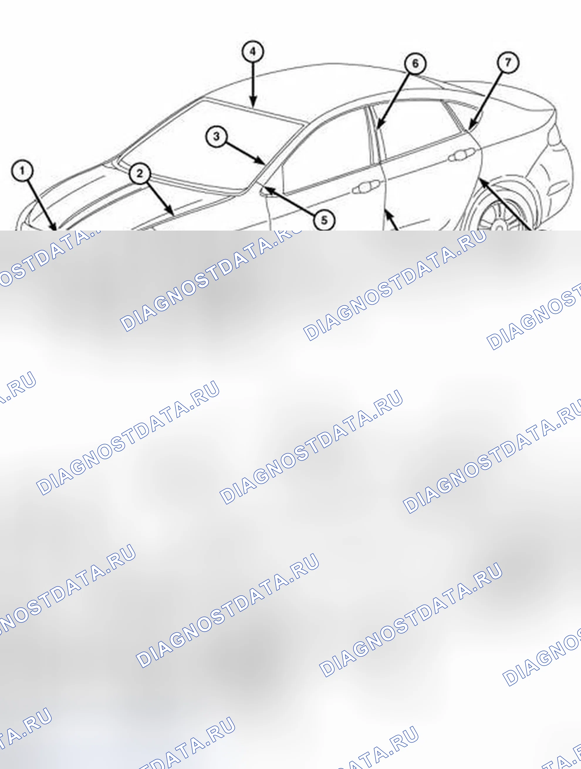 Рис. 275: ИЗМЕРЕНИЯ ЗАЗОРА И СМЫВА ТЕЛА. Dodge Dart PF