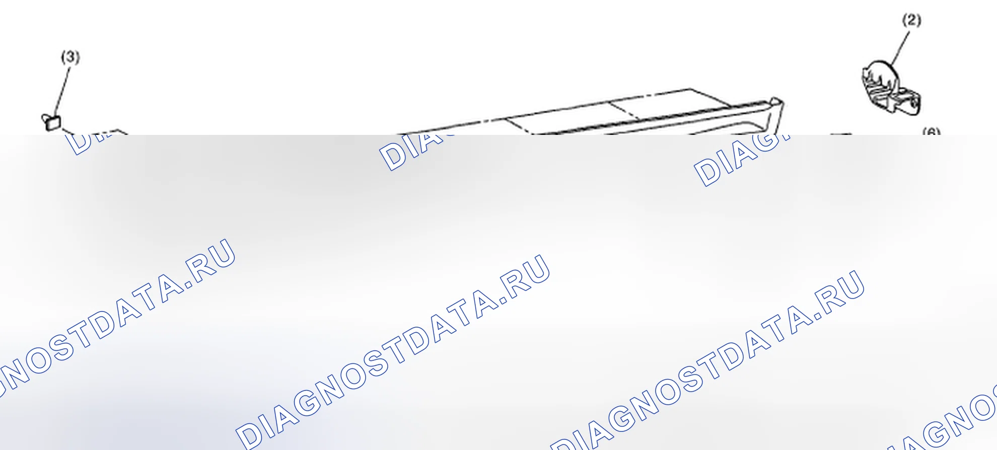Рис. 24: Разнесенный вид спойлера бокового подоконника. Subaru Impreza GD/GC/GG рестайлинг 2