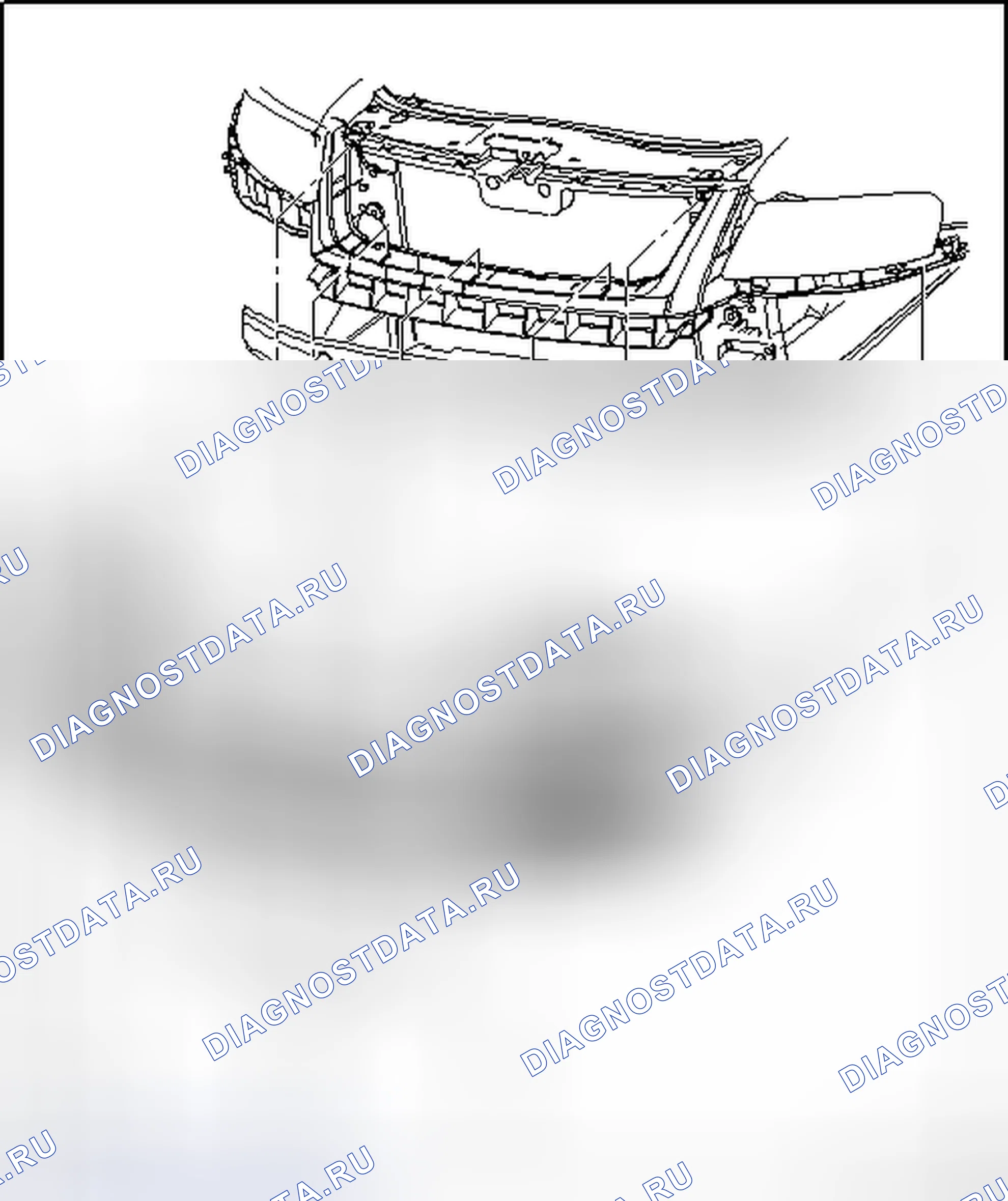 Рис. 328: КРЫШКА БАМПЕРА. Volkswagen Touareg I