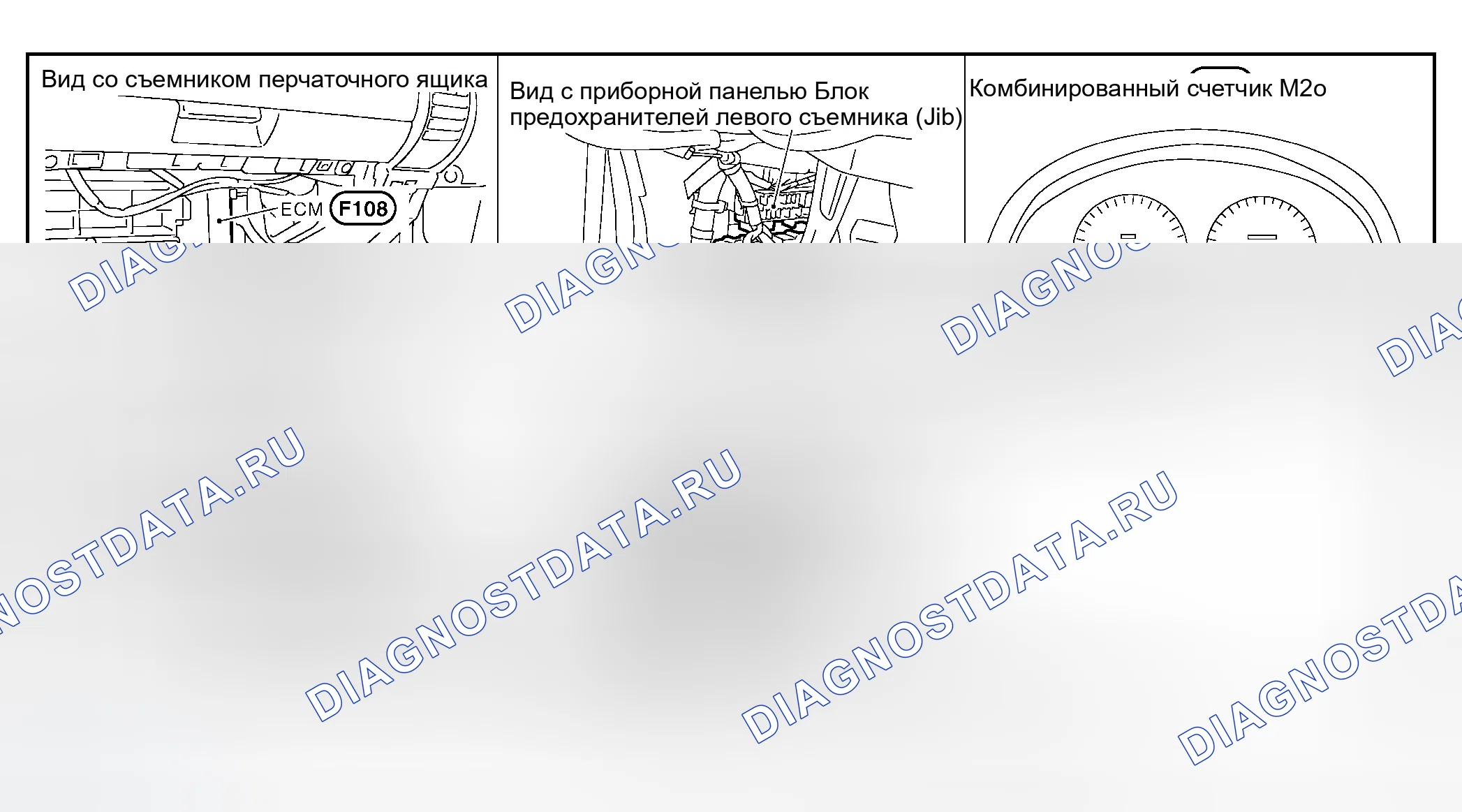 Рис. 461: Расположение компонентов и разъемов кабелей. Infiniti G35 III