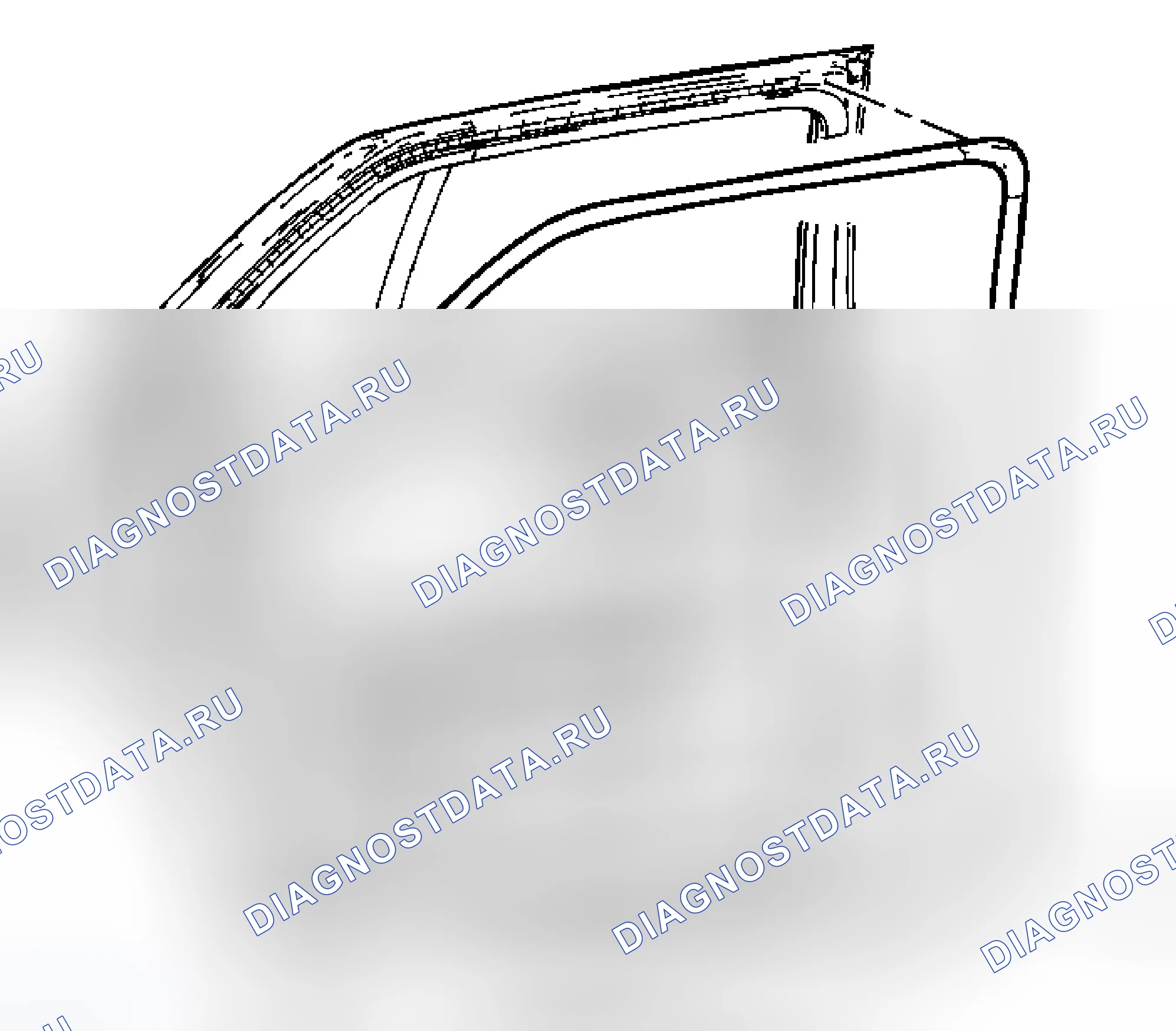 Рис. 28: Замена задней двери Weatherstrip. Cadillac DTS I