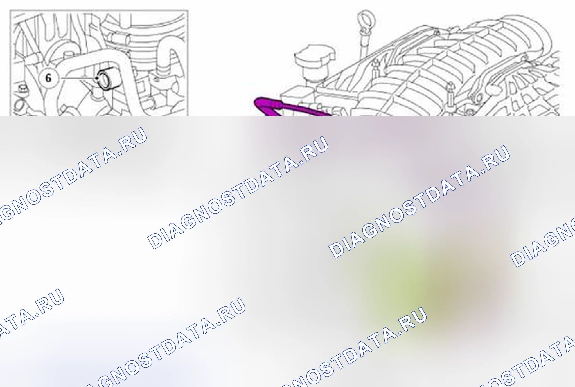 Рис. 6: ПРОДУВОЧНЫЙ КЛАПАН И ШЛАНГИ. Land Rover Range Rover Sport L320