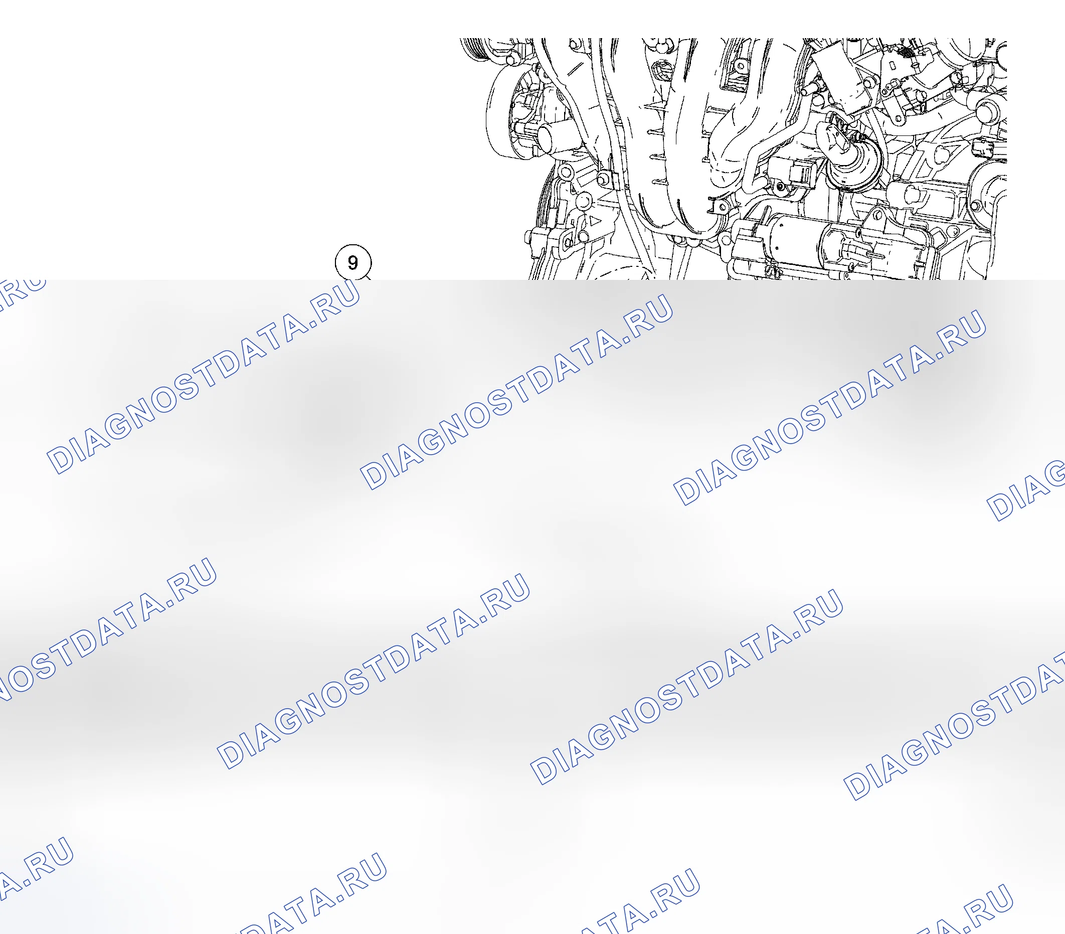 Рис. 40: Компоненты смазки двигателя - разнесенный вид. Hyundai Matrix I