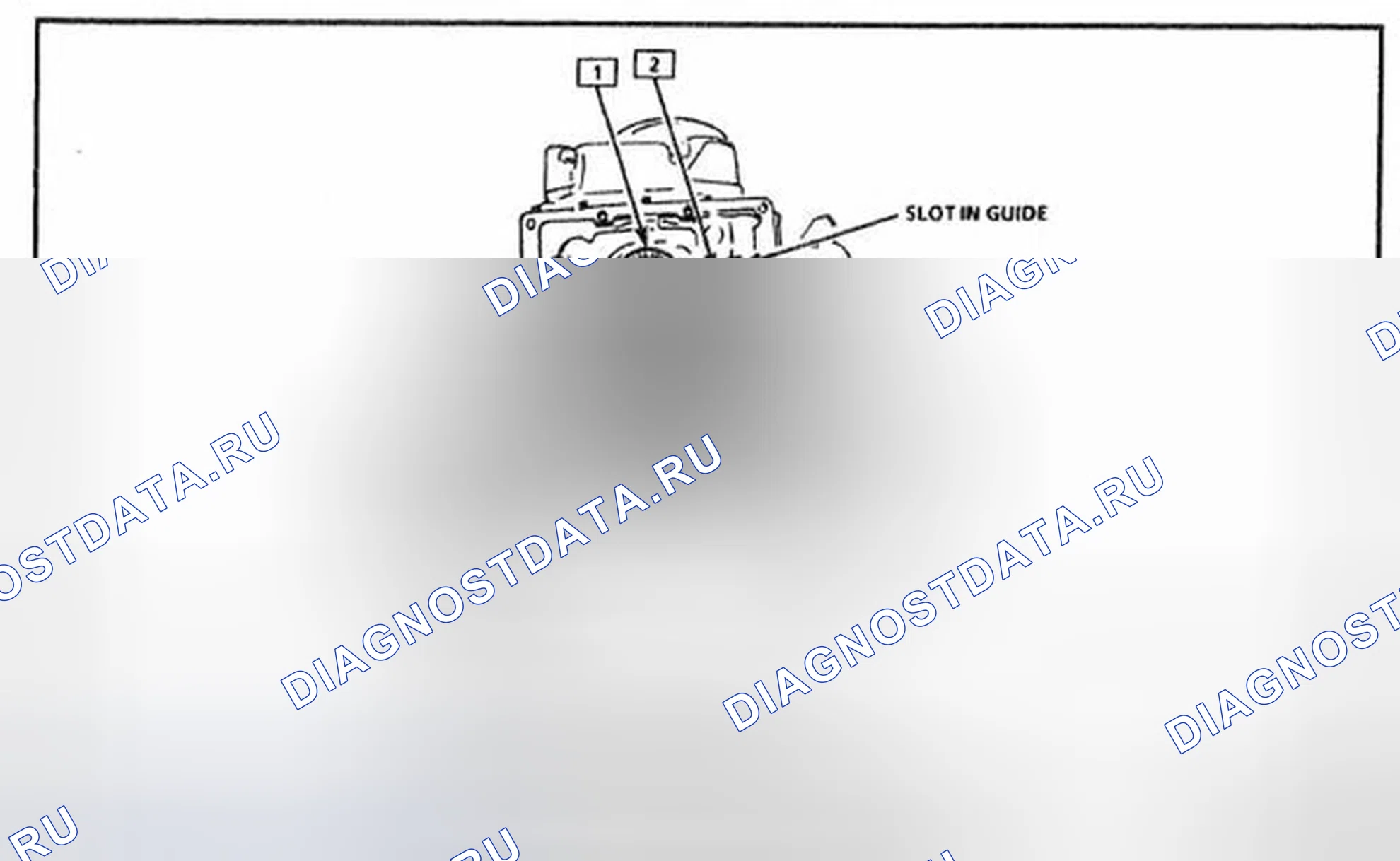 Рис. 54: Идентификация основных компонентов направляющей цепи синхронизации в сборе (инвертированный двигатель). Chevrolet Corvette C4