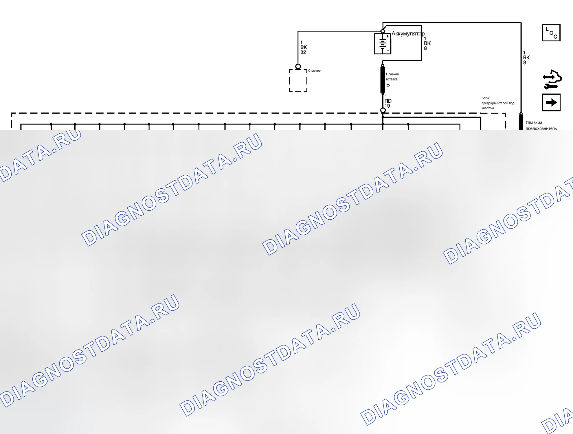 Рис. 1: Схемы распределения электроэнергии. Chevrolet RV Cutaway G3500 