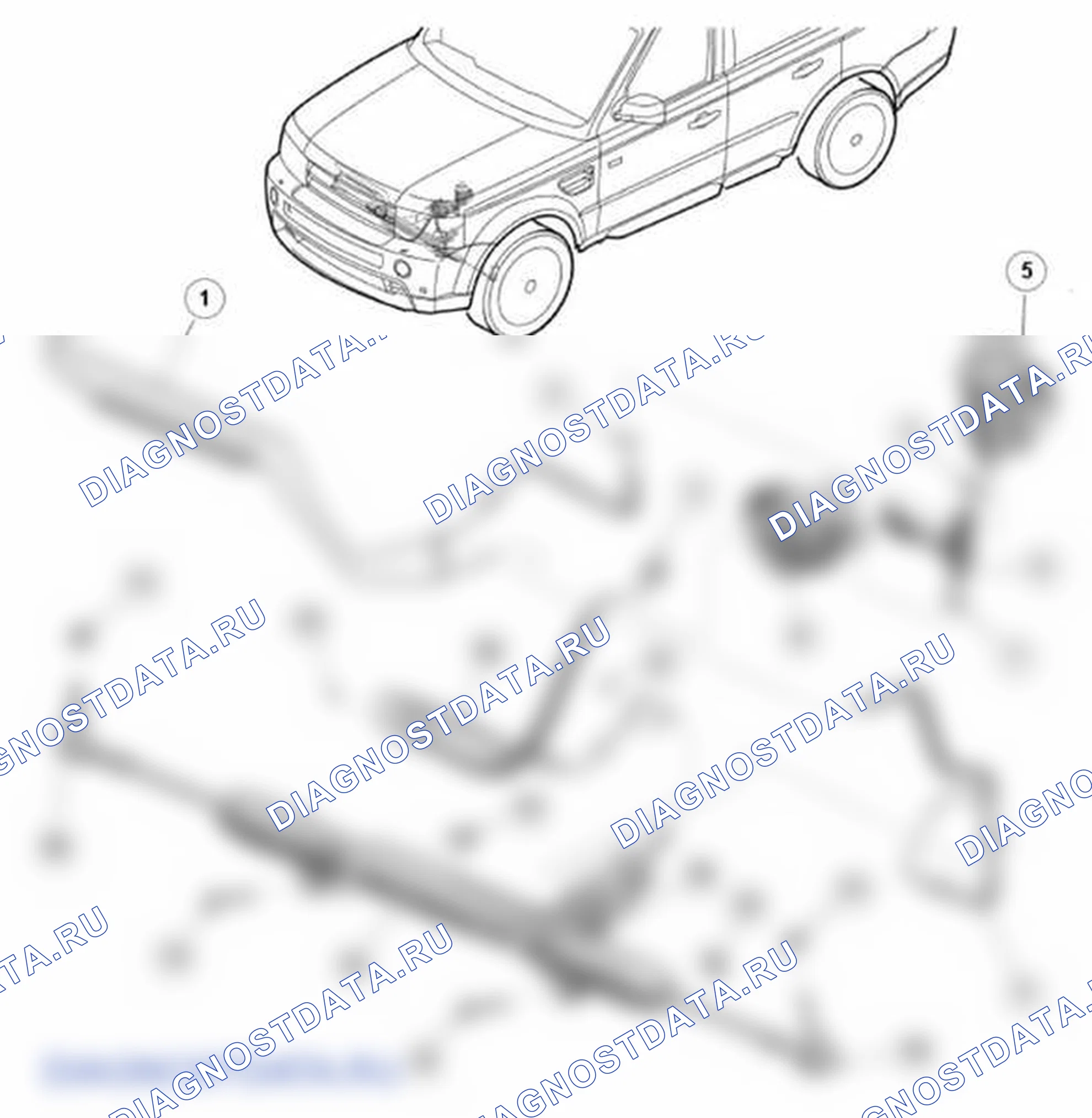 Рис. 76: РАСПОЛОЖЕНИЕ КОМПОНЕНТОВ. Land Rover Range Rover Sport I