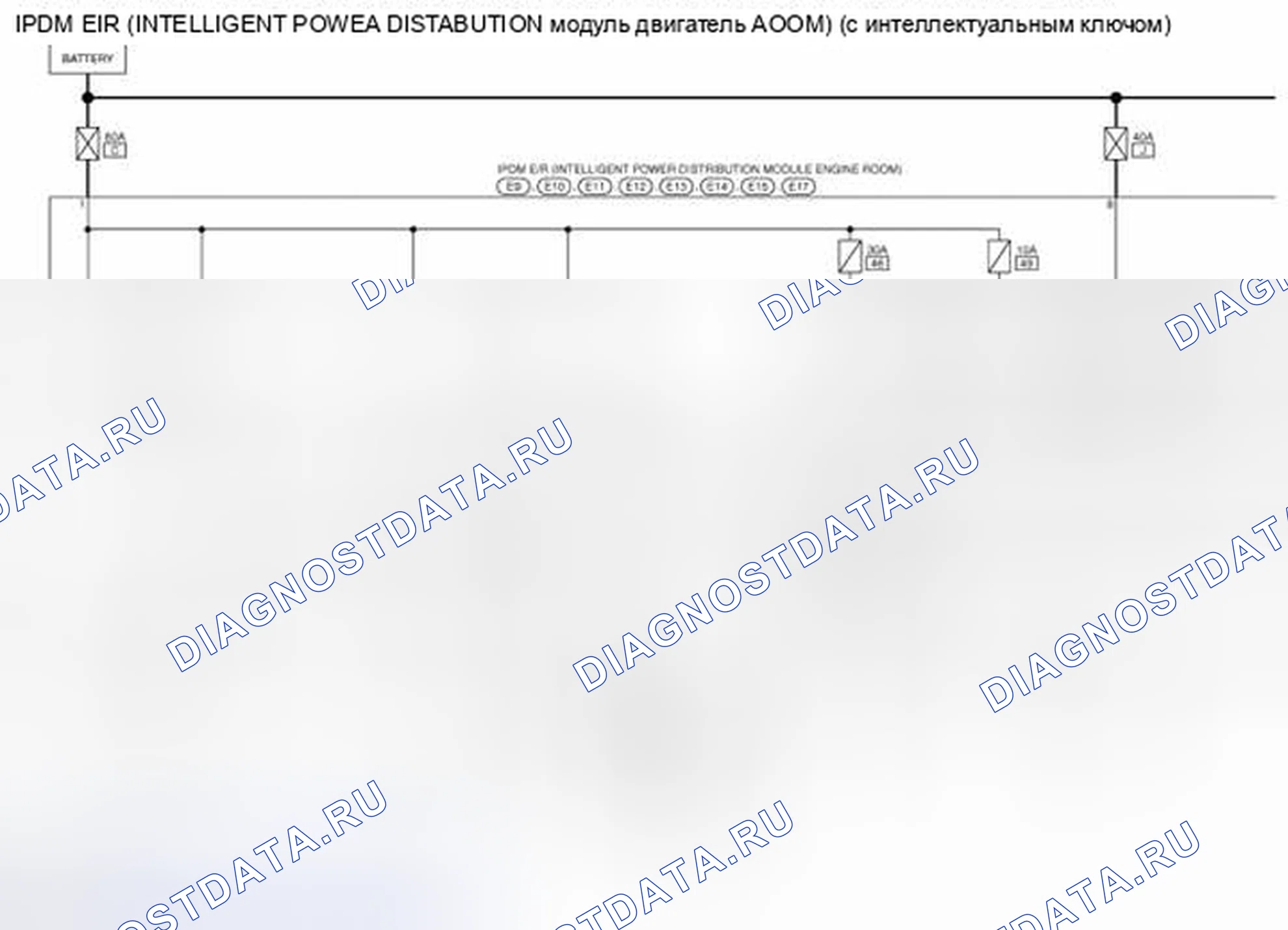 Рис. 30: С ИНТЕЛЛЕКТУАЛЬНОЙ КЛАВИШЕЙ: электросхема - IPDM E / R. Nissan Cube III