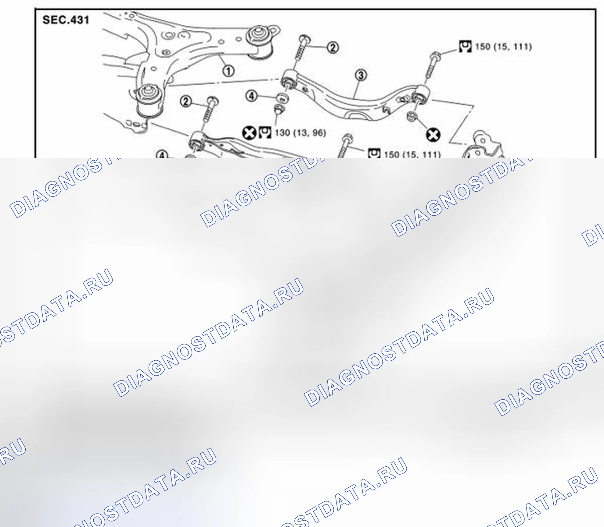 Рис. 4: Разнесенный вид. BMW 4 серия F32/F33 рестайлинг