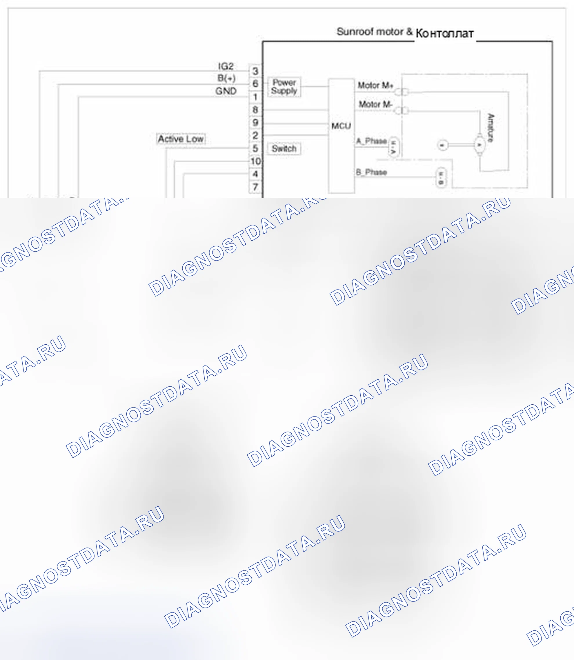 Рис. 2: Принципиальная схема. BMW 6 серия F06/F13/F12