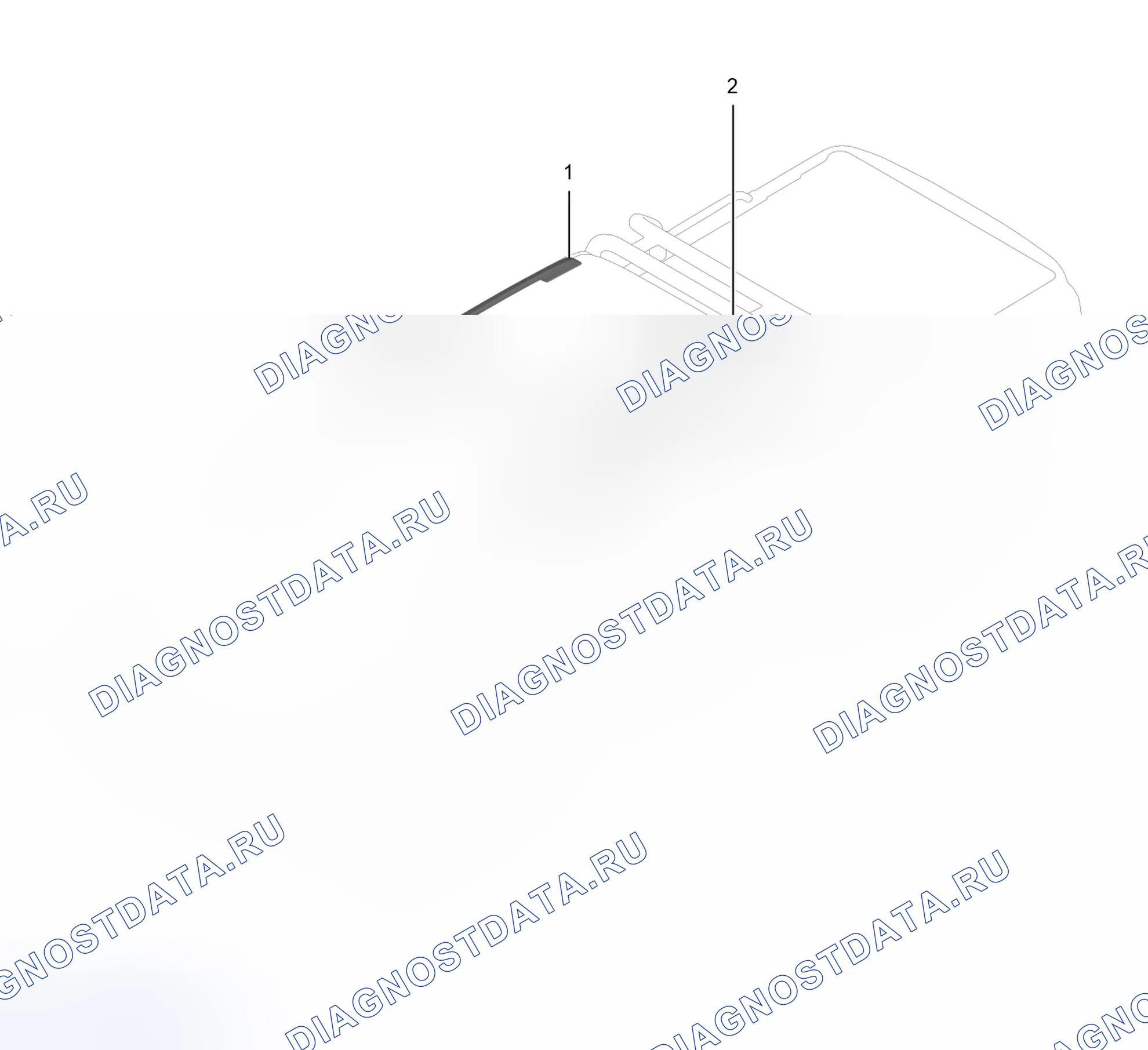 Схема расположения рейлинги на крыши — Great Wall Poer-Offroad. Great-Wall Poer Offroad I
