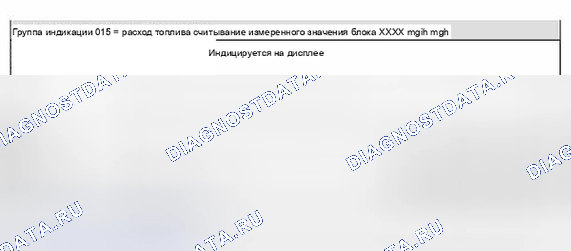 Рис. 52: Идентификация группы отображения 015: расход топлива. Volkswagen Jetta III