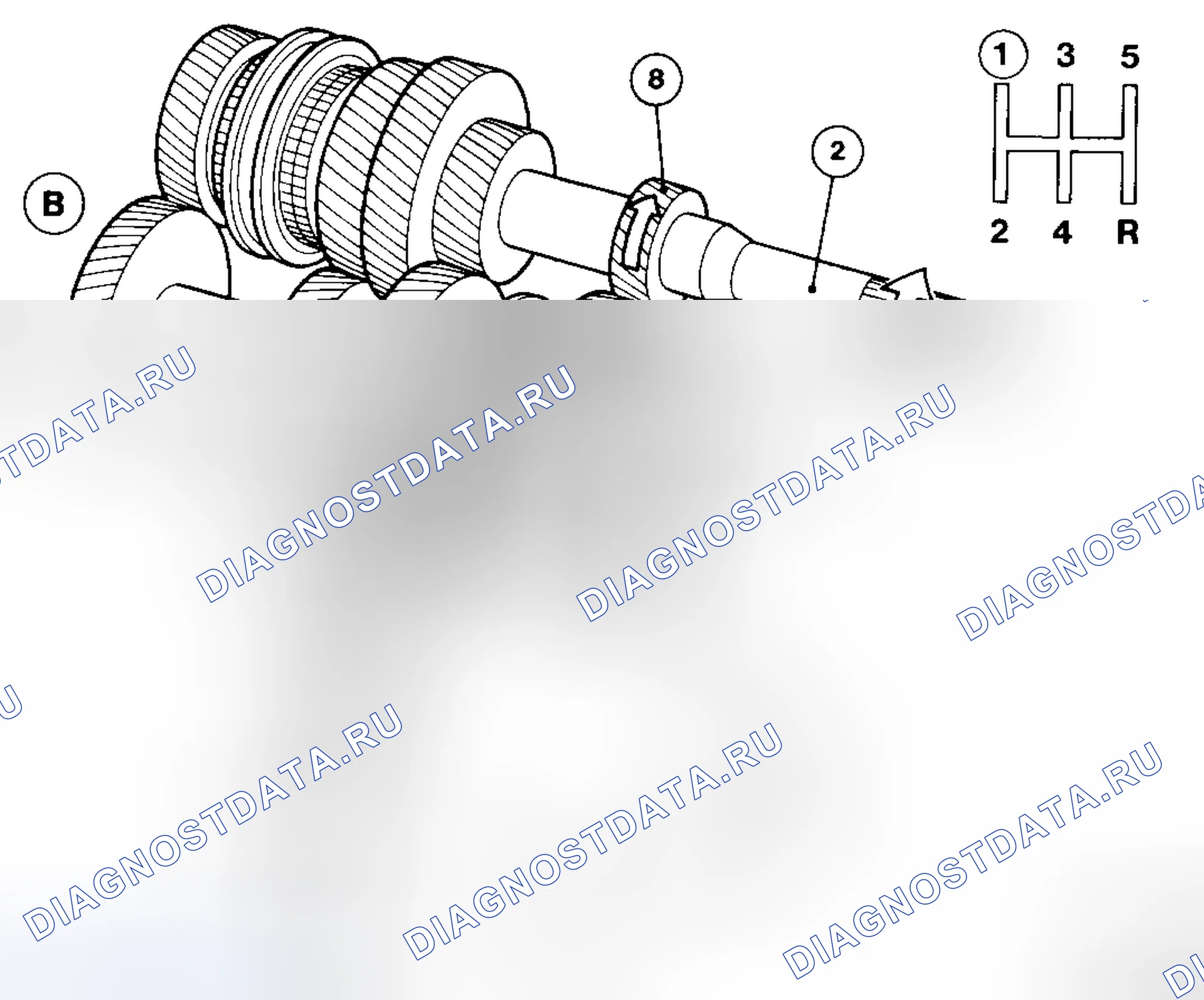 Рис. 1127: 1-я передача (1st). Volvo C70 I