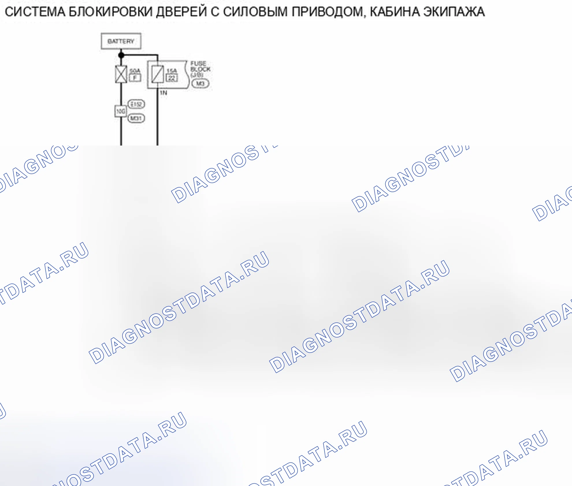 Рис. 88: электросхема - СИЛОВАЯ СИСТЕМА БЛОКИРОВКИ ДВЕРЕЙ (КАБИНА ЭКИПАЖА). Honda Today I