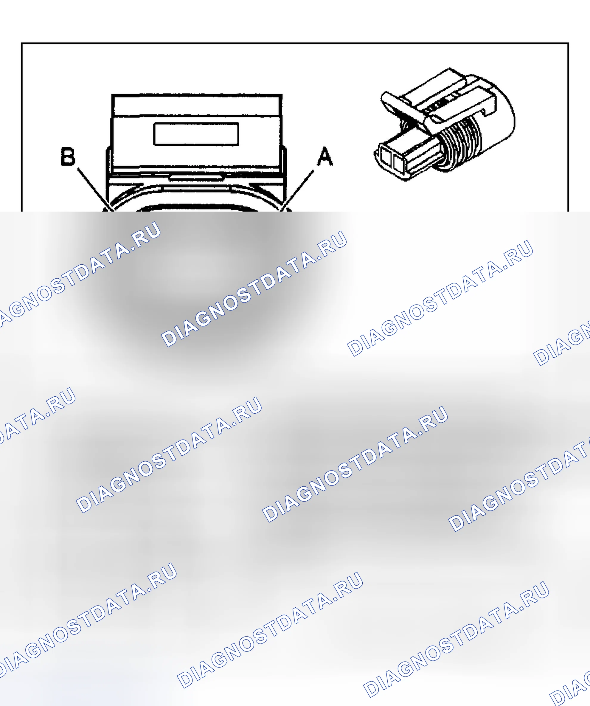 Рис. 40: Виды с торца соединителя ABS. GMC Yukon II