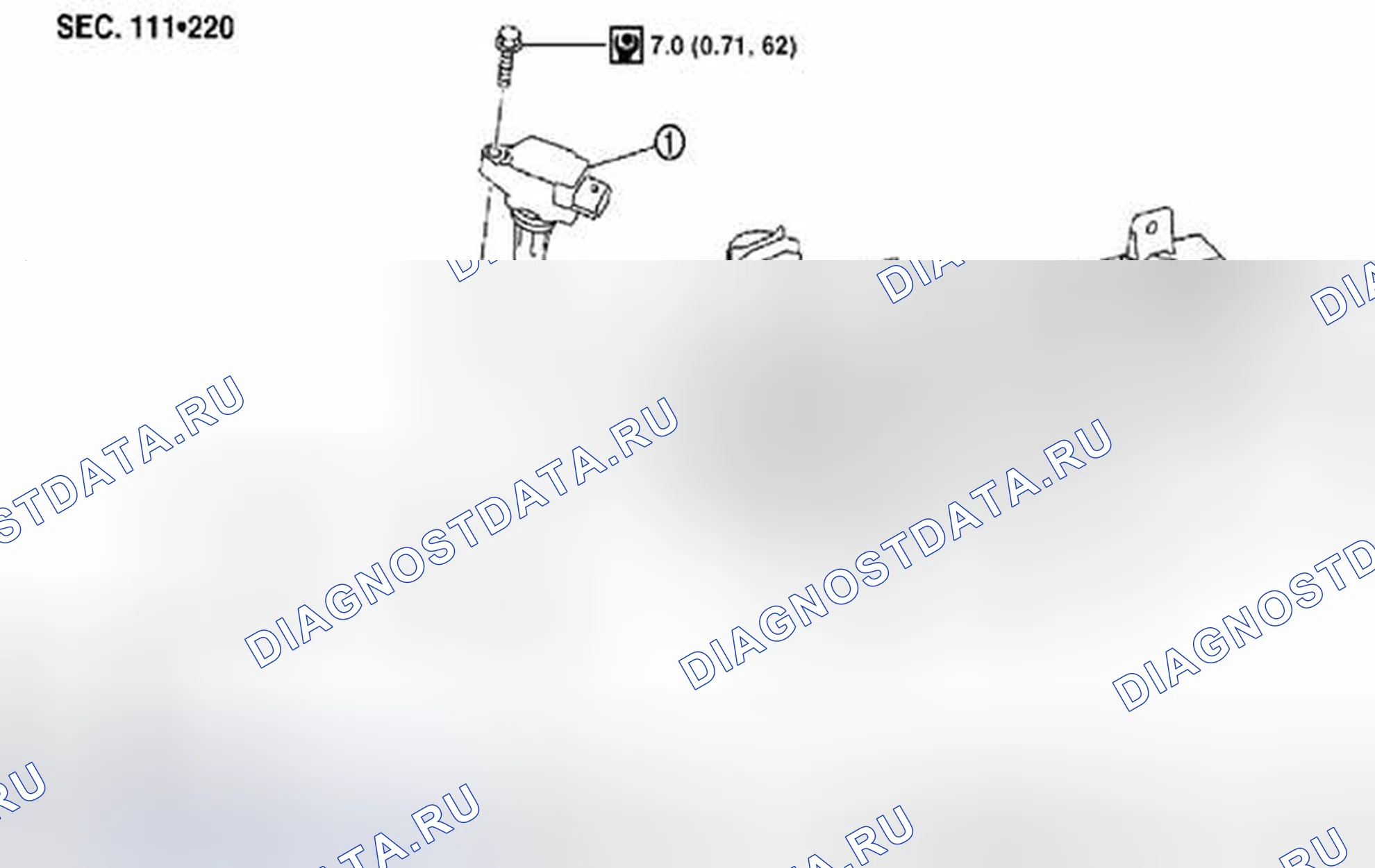 Рис. 7: Разнесенный вид свечи зажигания [QR25DE]. Suzuki Equator I