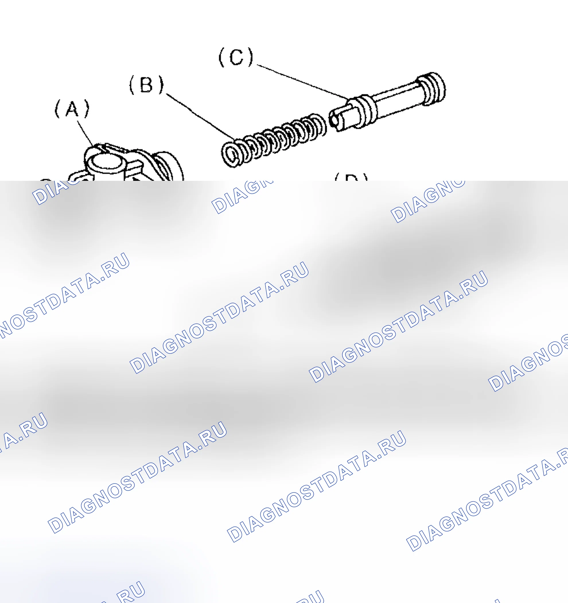 Рис. 16: Идентификация компонентов главного цилиндра. Subaru Impreza GD/GC/GG
