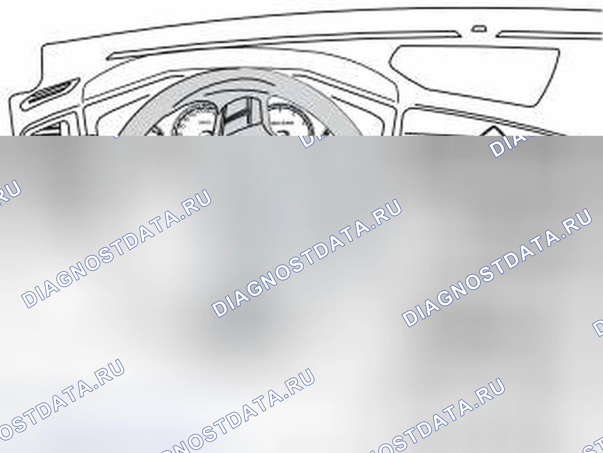 Рис. 155: Доступ к отверстиям рулевого колеса. Volvo V70 II рестайлинг