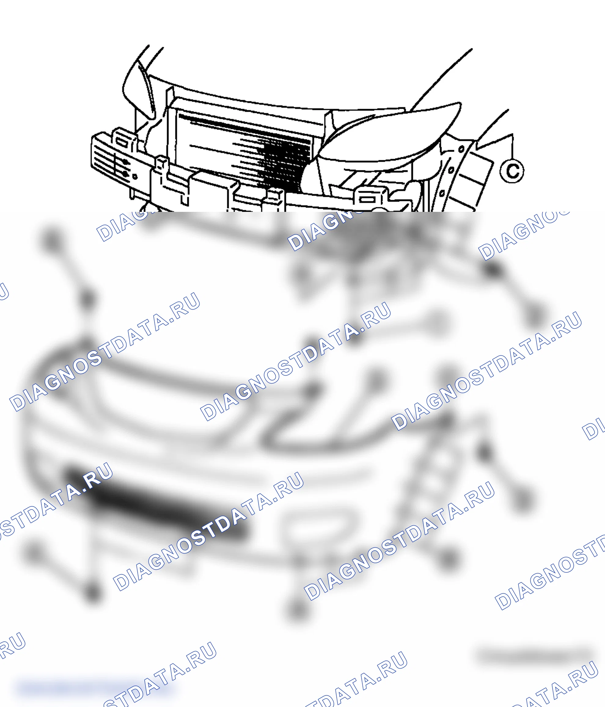 Рис. 3: СНЯТИЕ / УСТАНОВКА ПЕРЕДНЕГО БАМПЕРА. Mazda MPV III