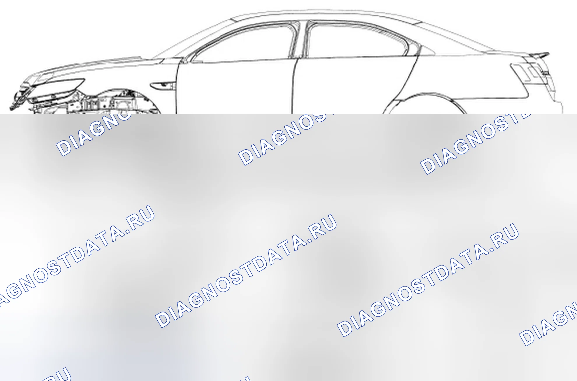 Рис. 29: Базовая высота рамы. Ford Taurus VI