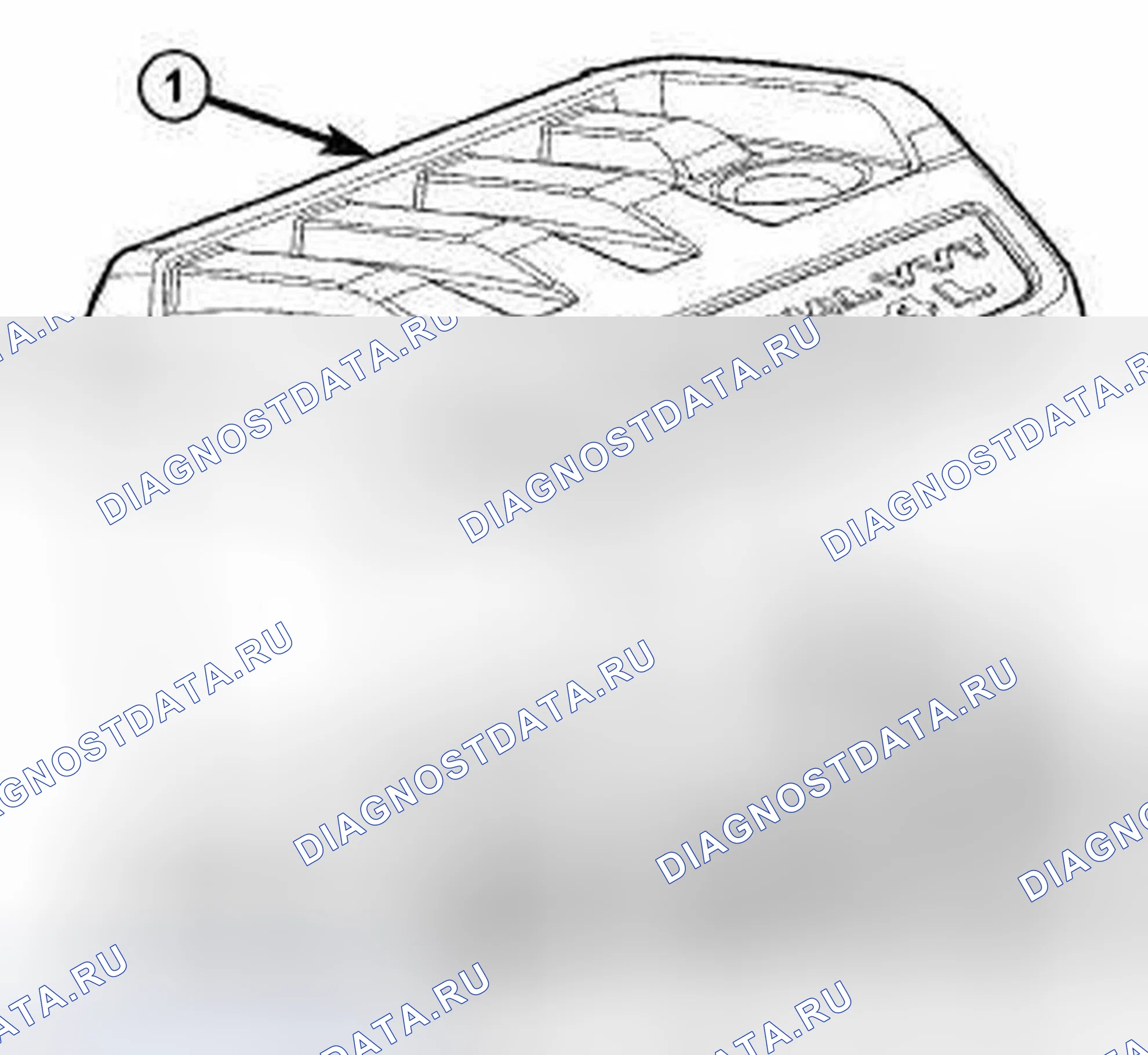 Рис. 340: КРЫШКА ДВИГАТЕЛЯ. Dodge Caliber I рестайлинг