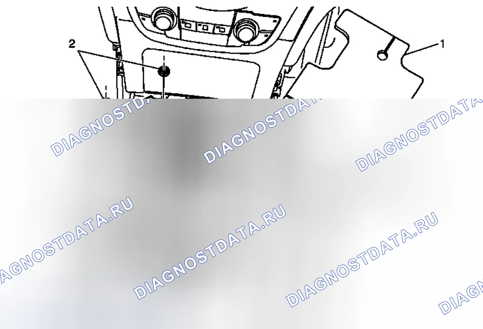 Рис. 5: Замена датчика рыскания транспортного средства. Buick Regal V