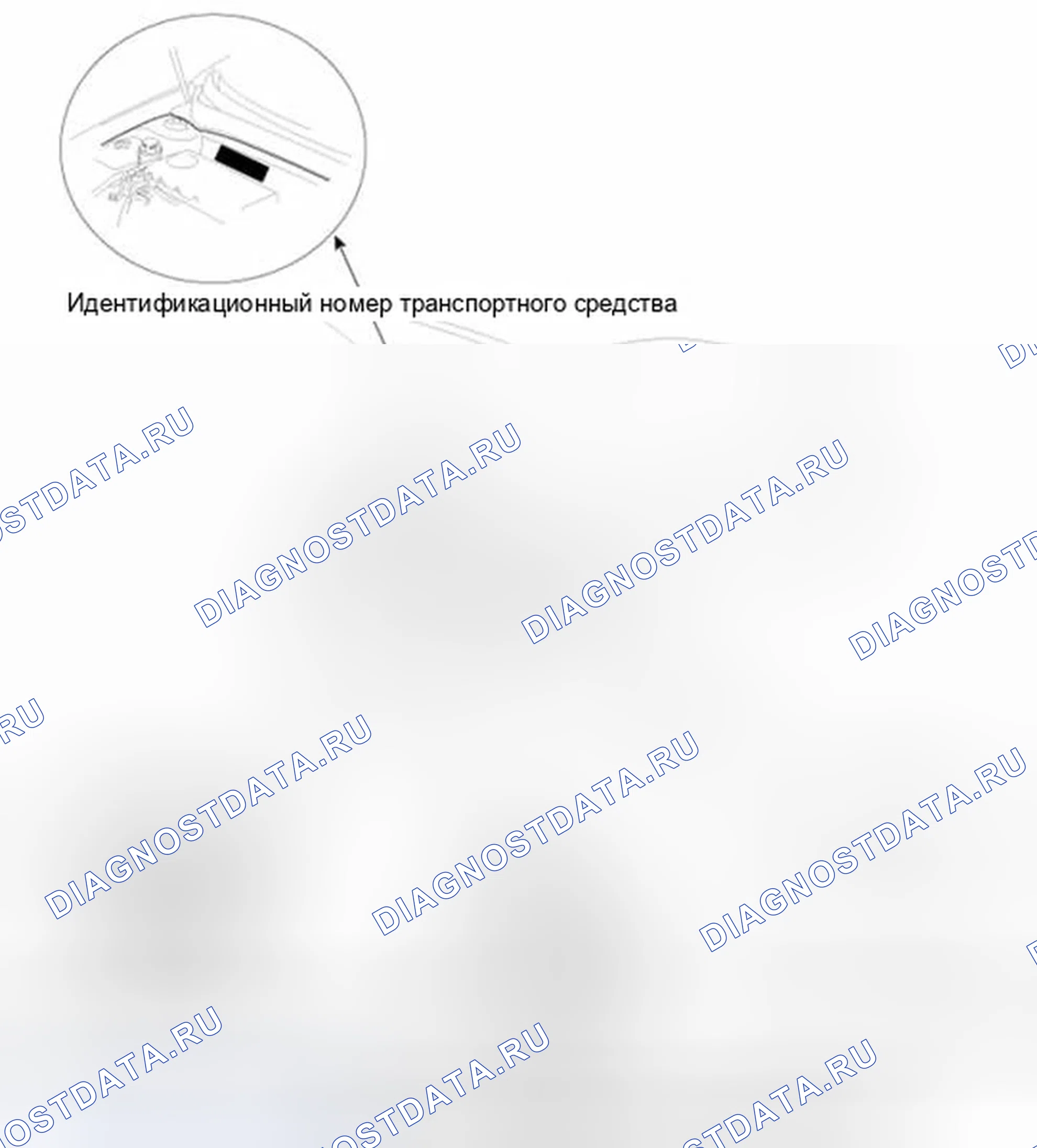Рис. 52: РАСПОЛОЖЕНИЕ ИДЕНТИФИКАЦИОННЫХ НОМЕРОВ. Hyundai Sonata VI