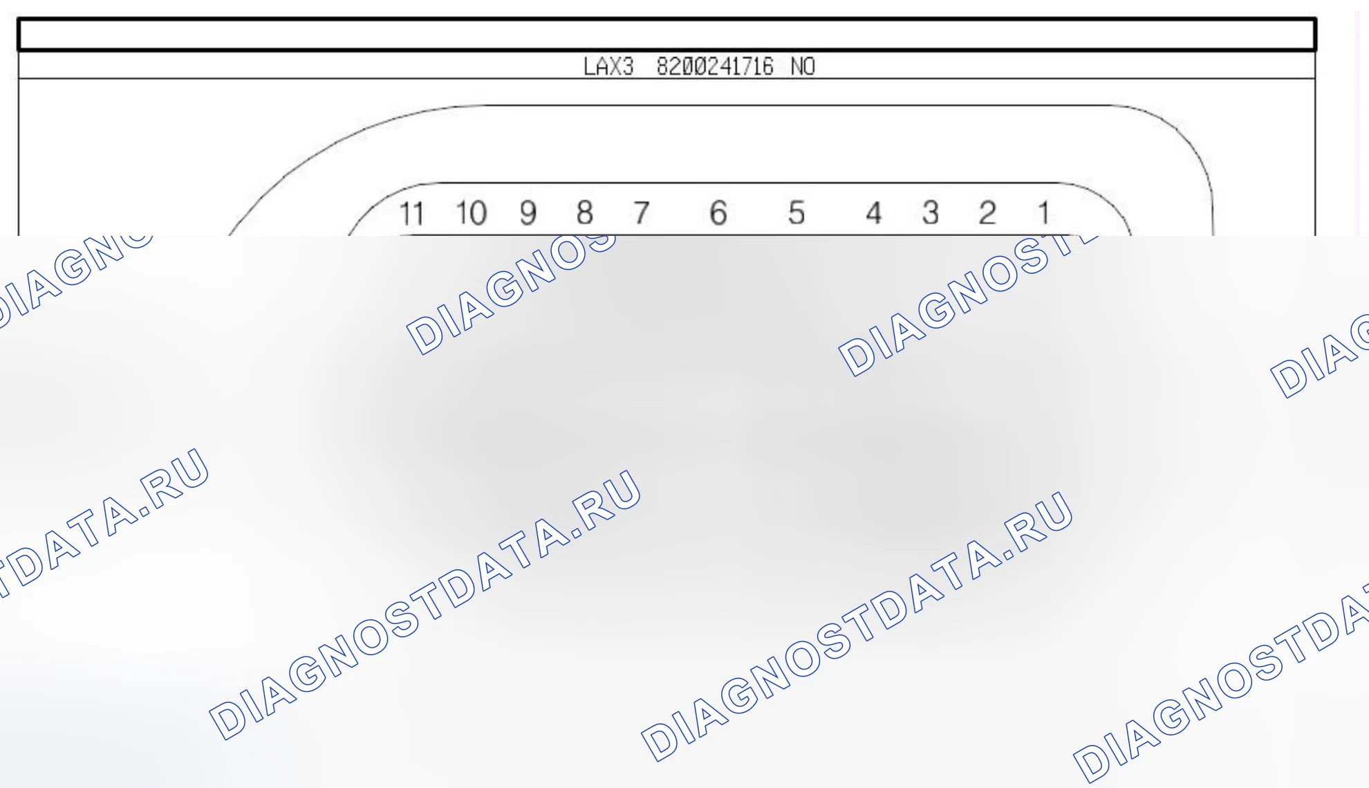 Распиновка разъёма R4 — Раз. элпров. приб. пан./пасс. двери. Renault Scenic III