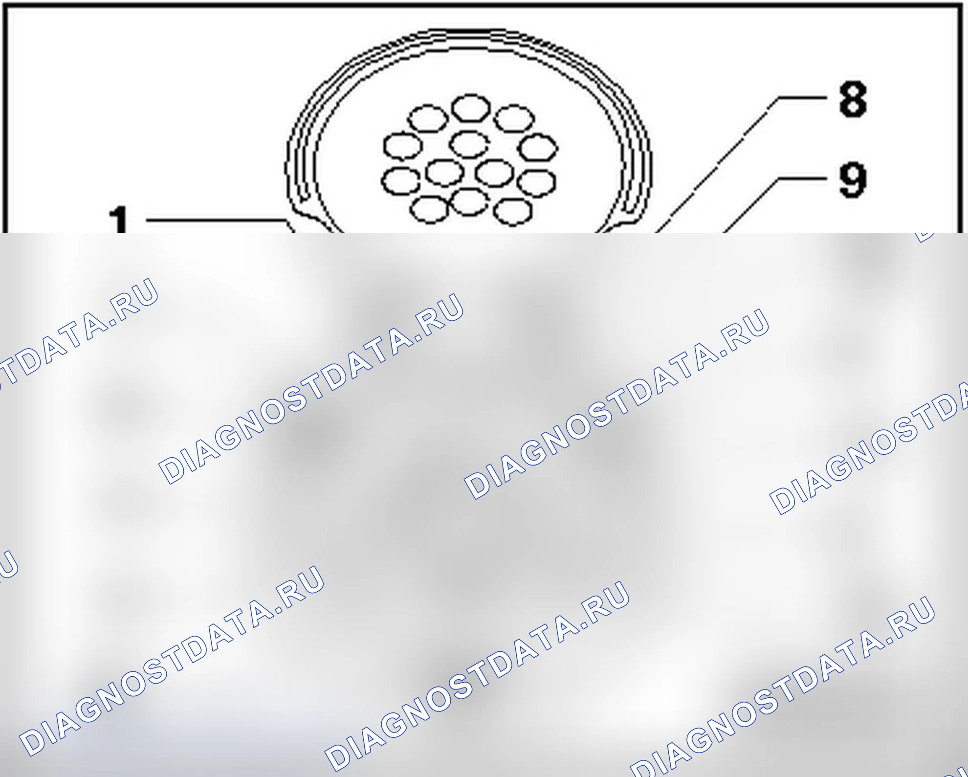 Рис. 1: ГНЕЗДО 13-контакт ПРИЦЕПА. Volkswagen New Beetle A4