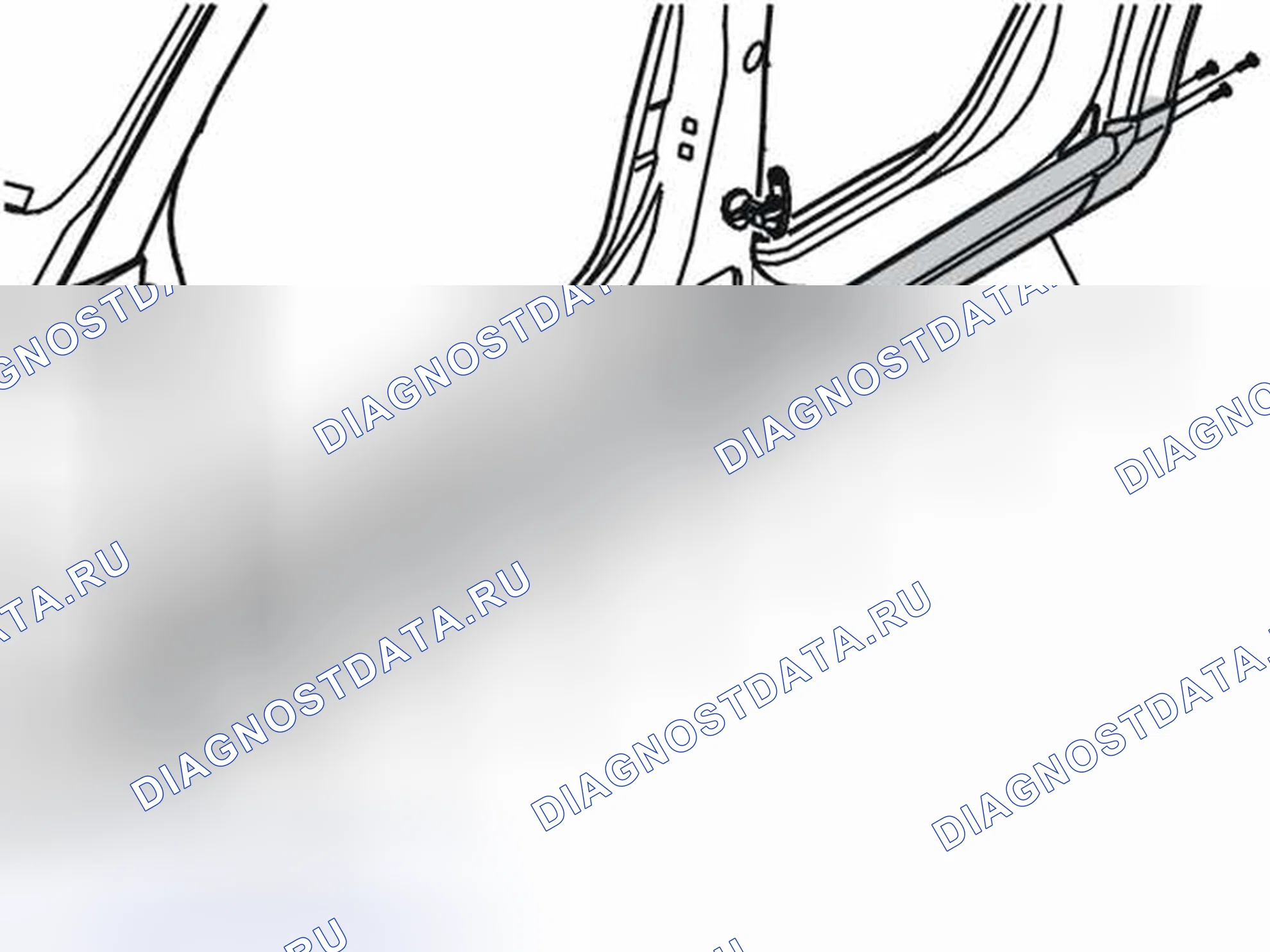 Рис. 28: СНЯТИЕ ПОДОКОННИКА ДВЕРИ. Volvo S40 II