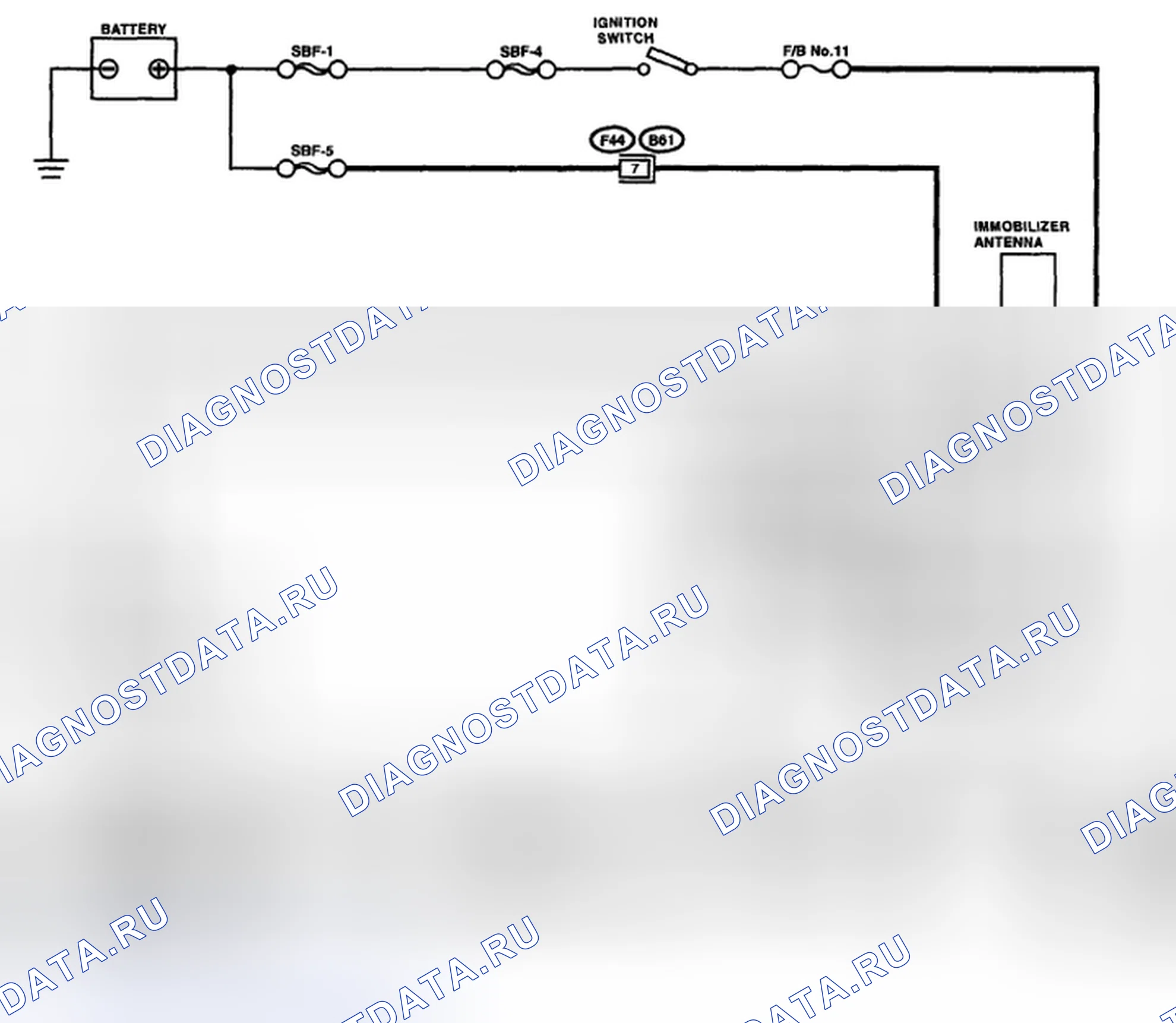 Рис. 58: ОТКАЗ СХЕМЫ IMM расшифровка кода ошибки P1572 (кроме антенной цепи). Honda Vezel I